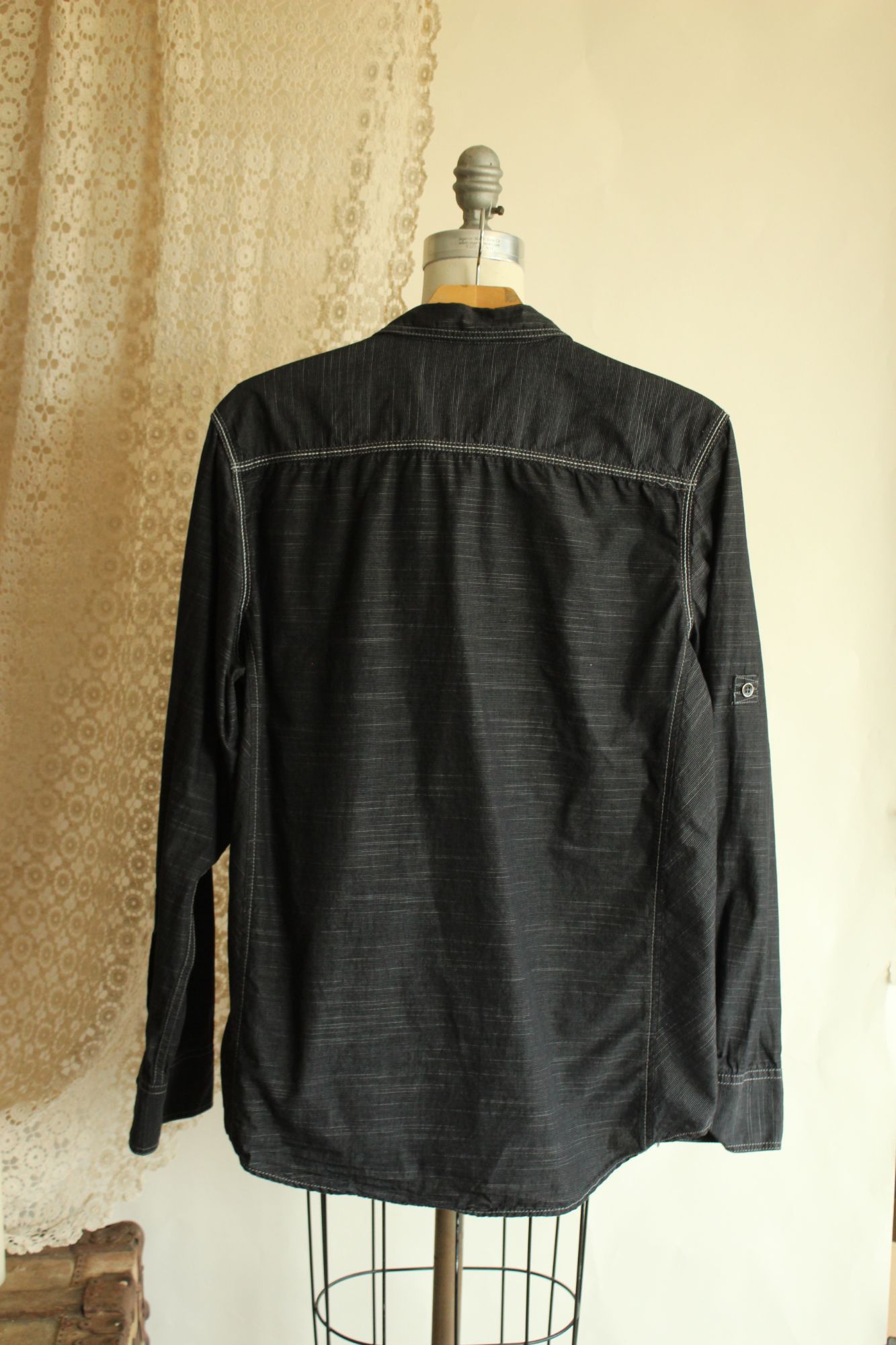 I.N.C INC Men's shirt, Button down, size M, black and gray pinstri Size US M / EU 48-50 / 2 - 10 Thumbnail
