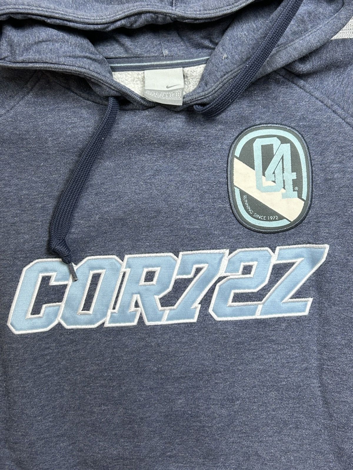 Nike × Vintage 00s Nike Air Big Logo Vintage Y2K Retro Oversized Hoodie Size US L / EU 52-54 / 3 - 5 Thumbnail