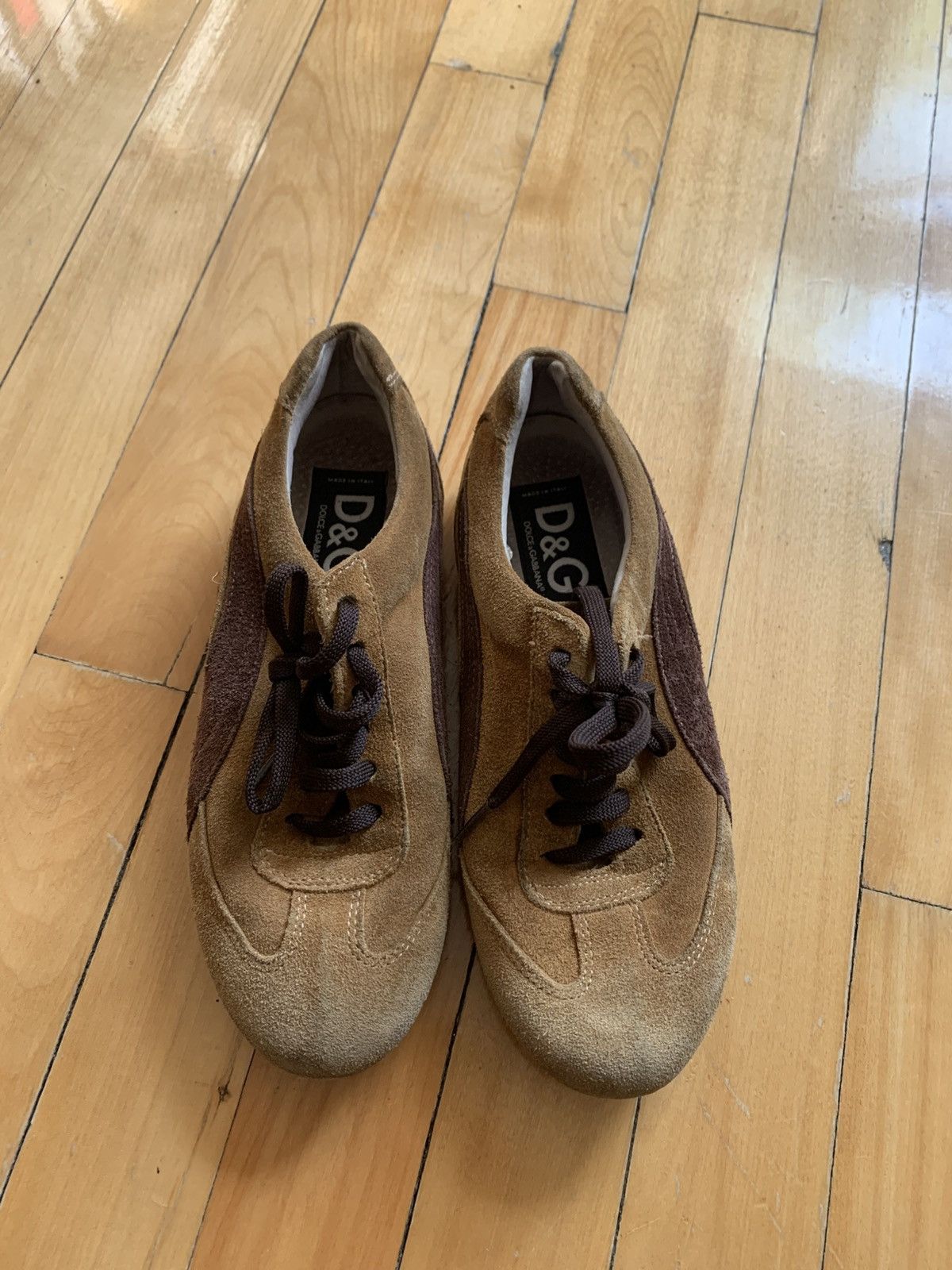 Dolce & Gabbana Dolce & Gabbana calf leather suede low top sneakers Size US 7.5 / IT 37.5 - 4 Thumbnail