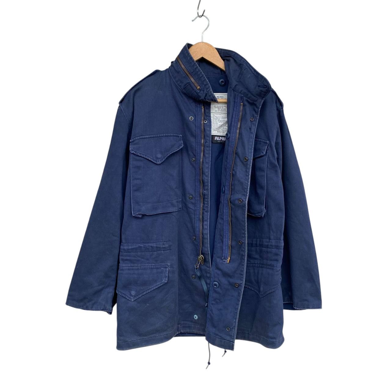 Alpha Industries Vintage 80s Alpha Industries Navy M-65 Field Jacket Scovill Size US S / EU 44-46 / 1 - 9 Thumbnail