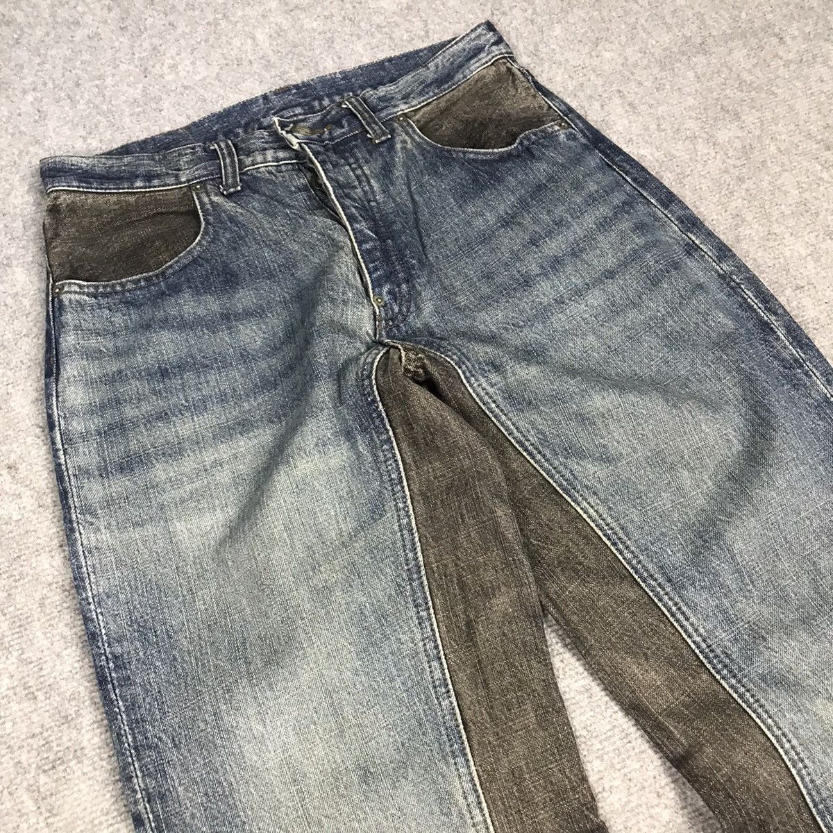 Japanese Brand × PPFM × Vintage PPFM DENIM DESIGN BLUE BLACK JEANS PANTS Size US 28 / EU 44 - 5 Thumbnail