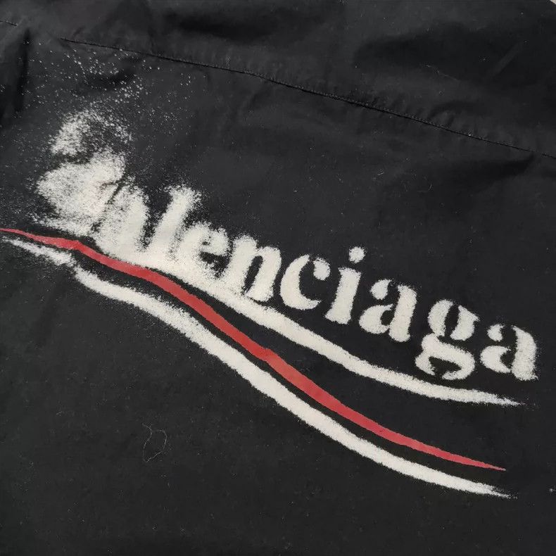 Balenciaga Balenciaga size 38 Letter printed lapel single-breasted lo Size US XS / EU 42 / 0 - 3 Thumbnail