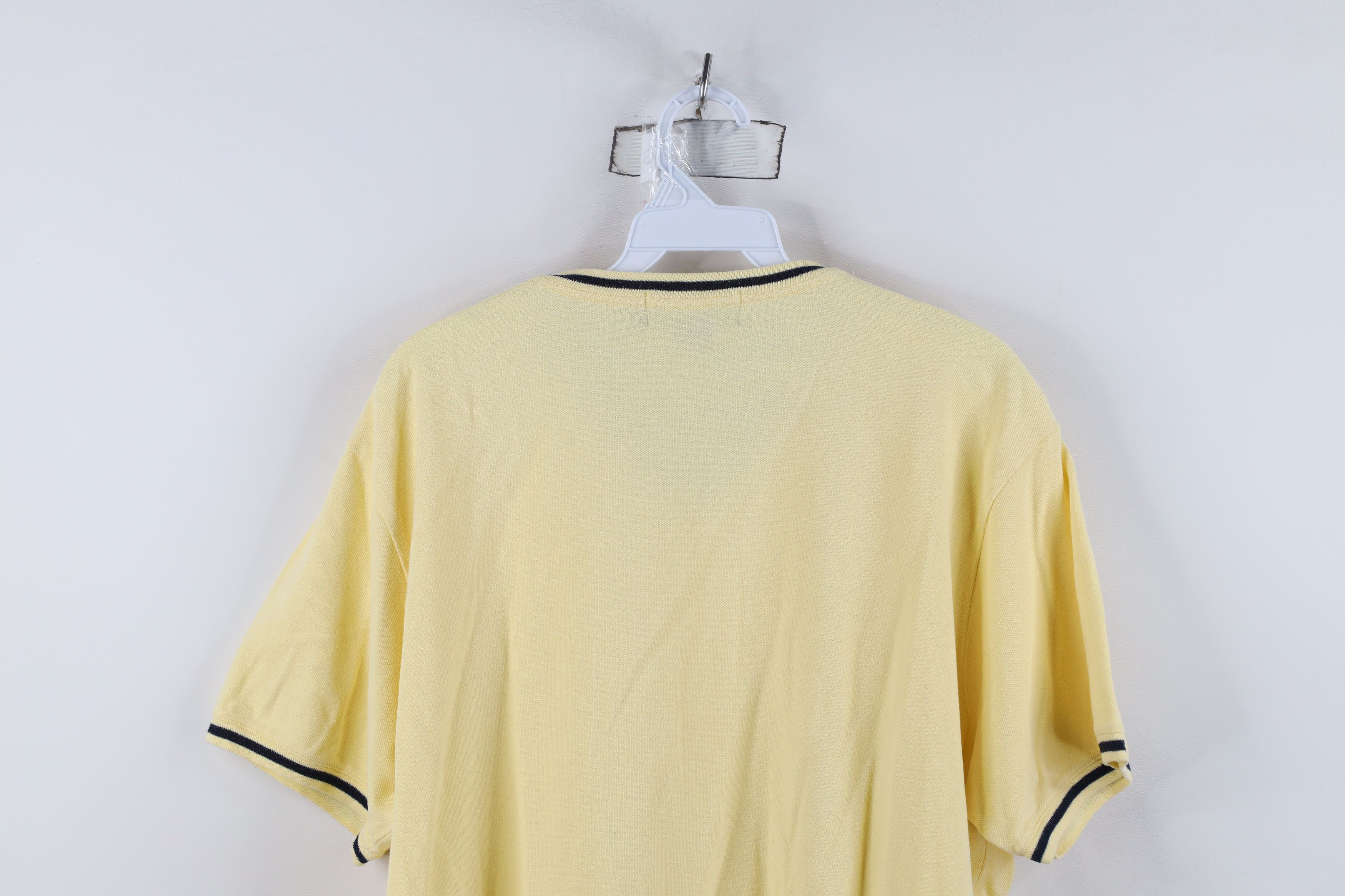 Ralph Lauren Vintage 90s Ralph Lauren Cotton Knit V-Neck T-Shirt Yellow Size US L / EU 52-54 / 3 - 10 Thumbnail