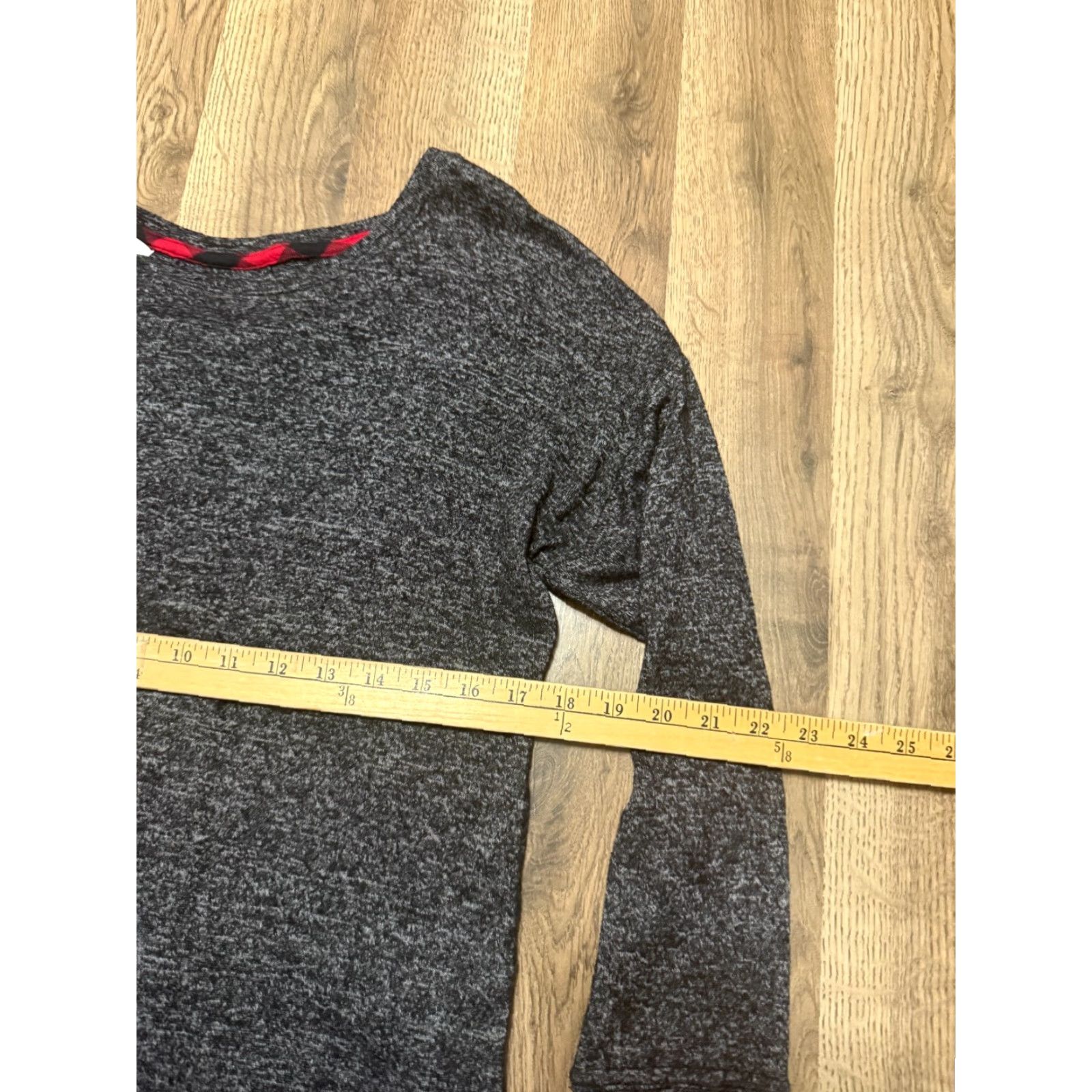 Vintage Maurices Shirt Women's Medium Red Black Grey Plaid Long Sleeve Shirt Size M / US 6-8 / IT 42-44 - 6 Thumbnail