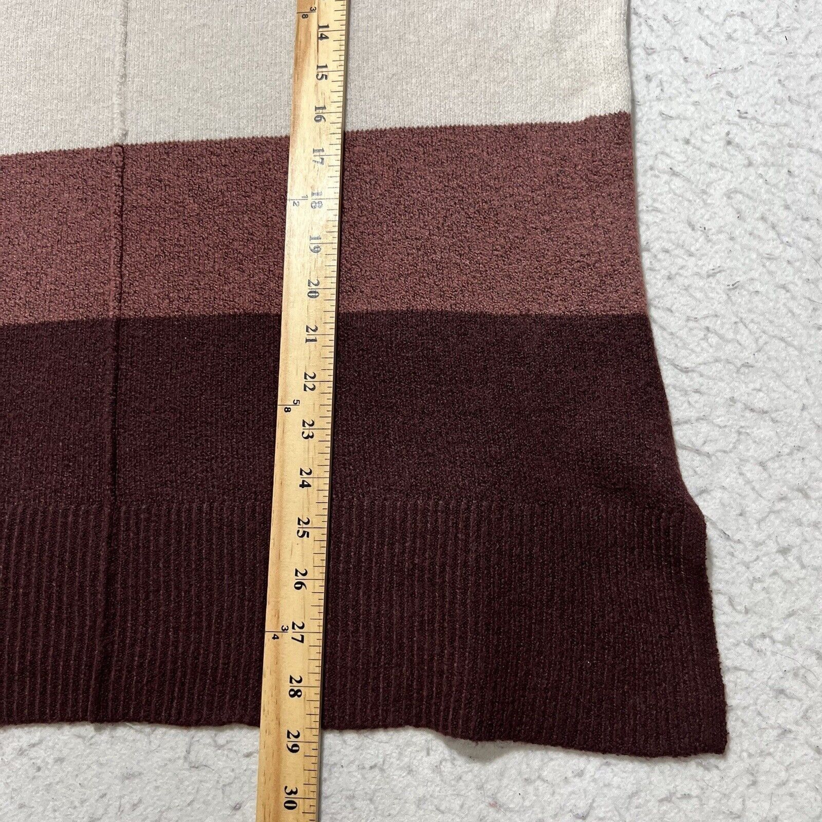 Other a.n.a Crewneck Sweater Burgundy Colorblock Pullover Size L / US 10 / IT 46 - 9 Thumbnail