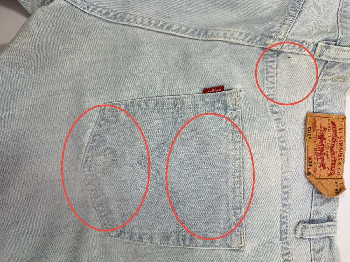 Levi's COUCOU BEBE CHANGEMENT DE PROPEIETAIRE DISTRESSED JEANS Size US 36 / EU 52 - 3 Thumbnail