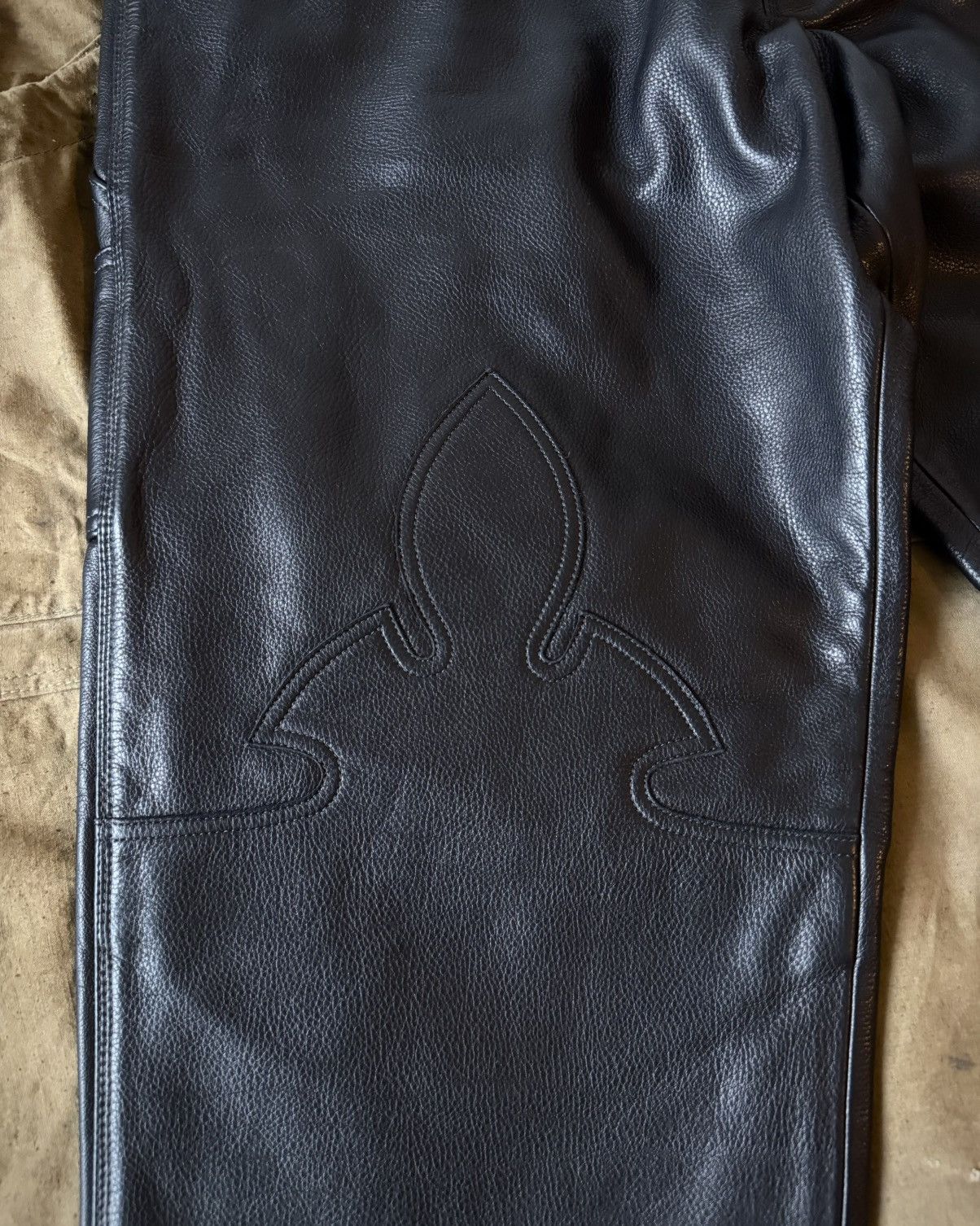 Chrome Hearts Chrome Hearts Fleur Knee Leather Pants Size US 38 / EU 54 - 3 Thumbnail