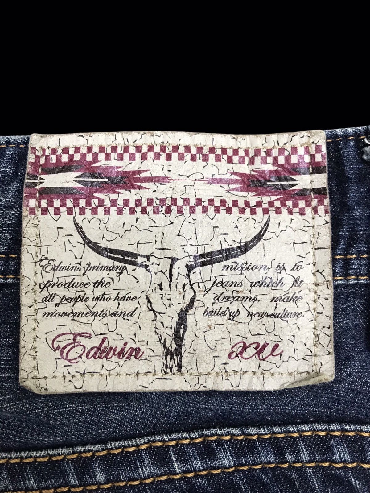 Edwin × Japanese Brand 💥FLARE💥EDWIN BUFFALO HEAD CRSH FLARE DISTRESSED DENIM F329 Size US 30 / EU 46 - 3 Thumbnail