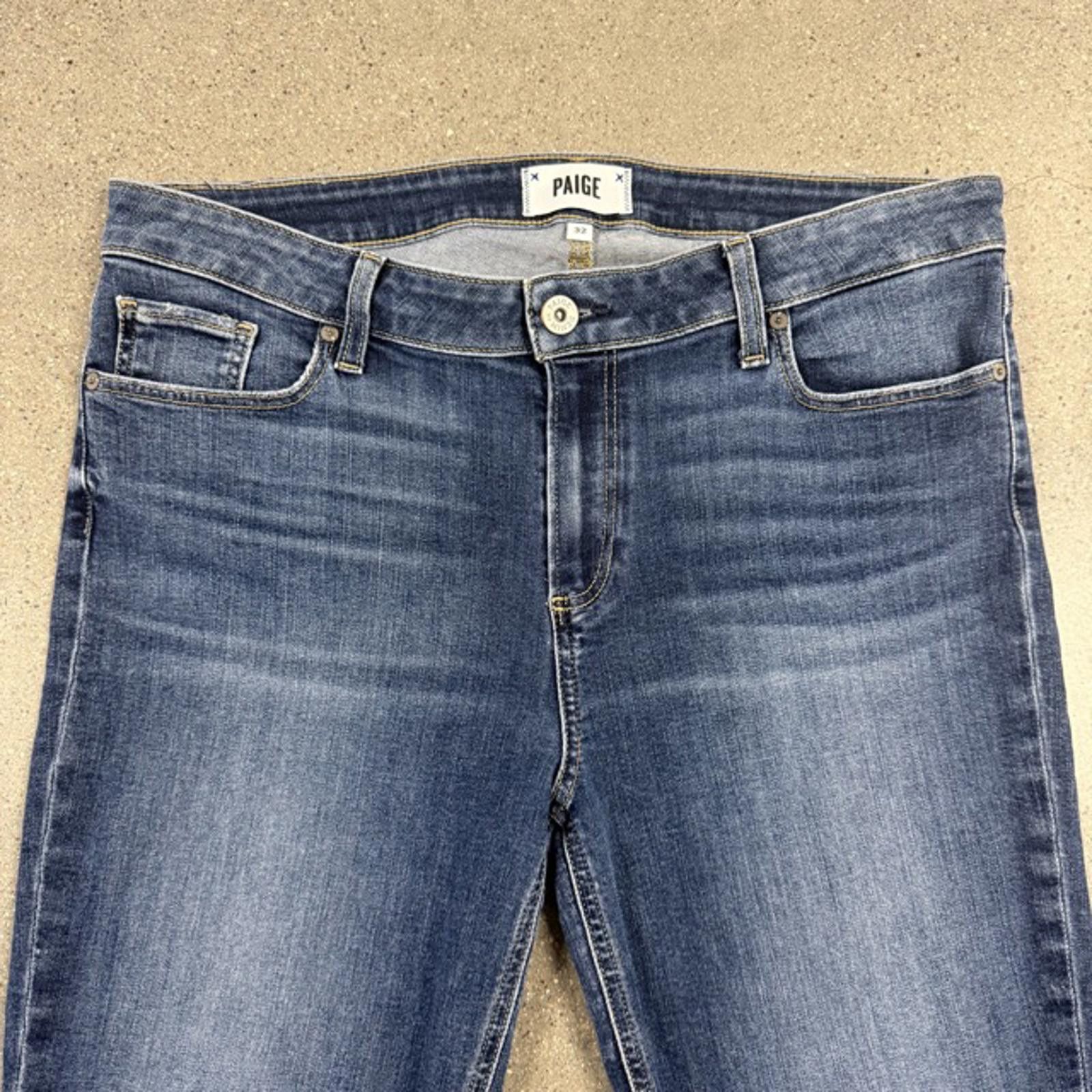 Paige Paige Skyline Skinny Crop Jean Raw Hem Premium Denim - 32 Size 32" / US 10 / IT 46 - 4 Thumbnail