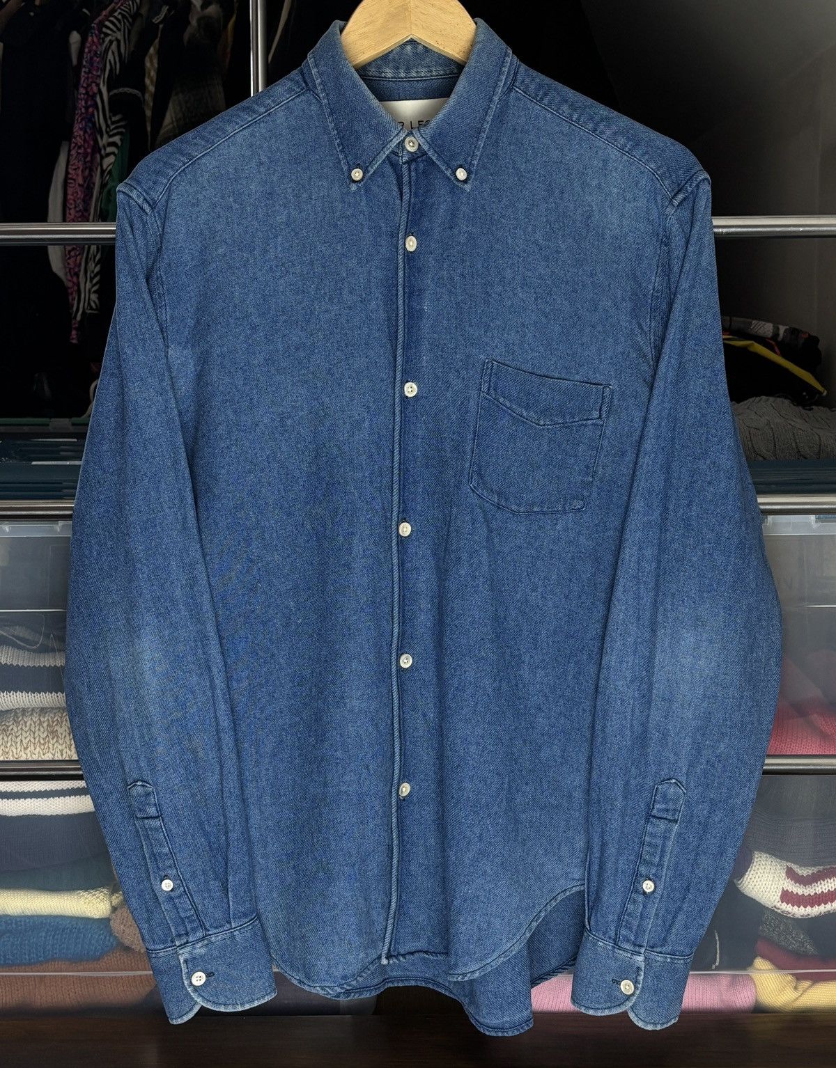 Our Legacy Our Legacy Blue Vintage Button Up Shirt Archive Denim Size US M / EU 48-50 / 2 - 1 Thumbnail
