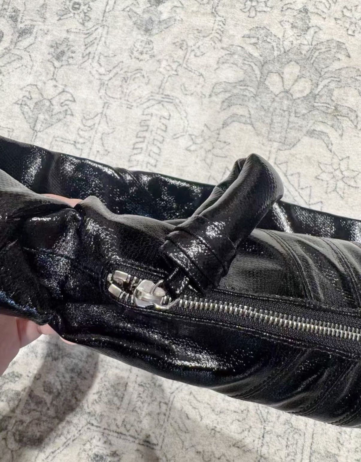 Lemaire Lemaire Croissant Bag, Black Truffle Coated KKKK102608 Size ONE SIZE - 4 Thumbnail