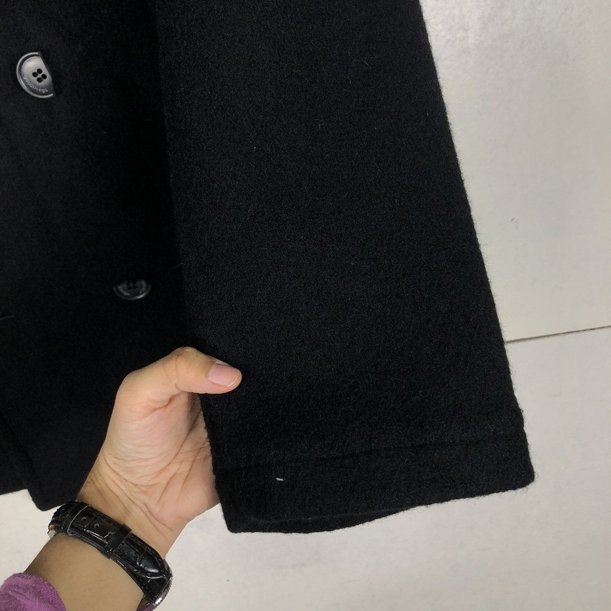 Vintage 🔥WOOL JACKET DOUBLE COLLAR ALL GOOD THINGS ISSEY MIYAKE Size US L / EU 52-54 / 3 - 17 Thumbnail