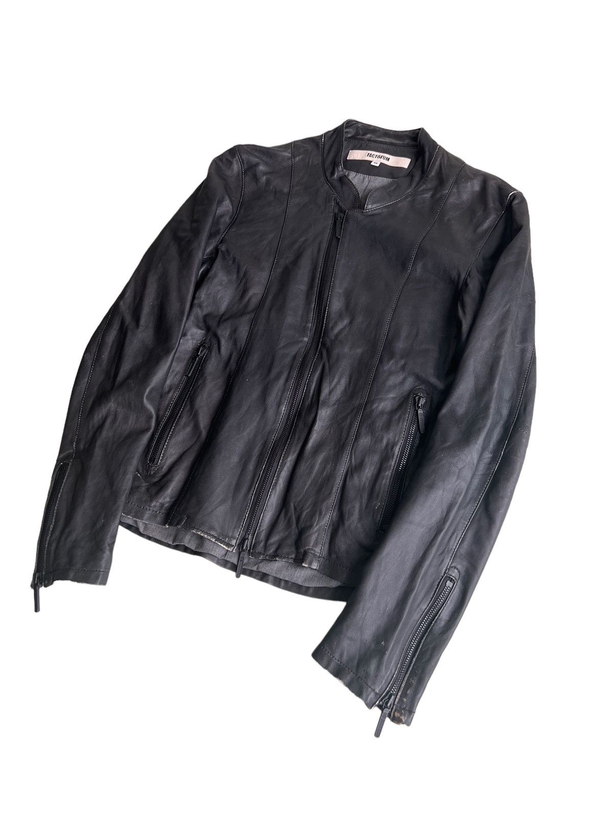 FACTOTUM Factotum 🇯🇵 Elongated Sleeve Post Apocalypse Leather Jacket Size US S / EU 44-46 / 1 - 2 Thumbnail