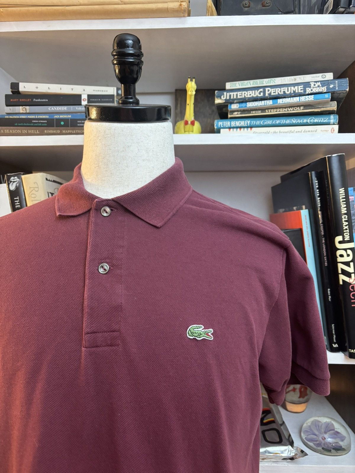 Lacoste Lacoste Burgundy Polo Size US M / EU 48-50 / 2 - 2 Thumbnail