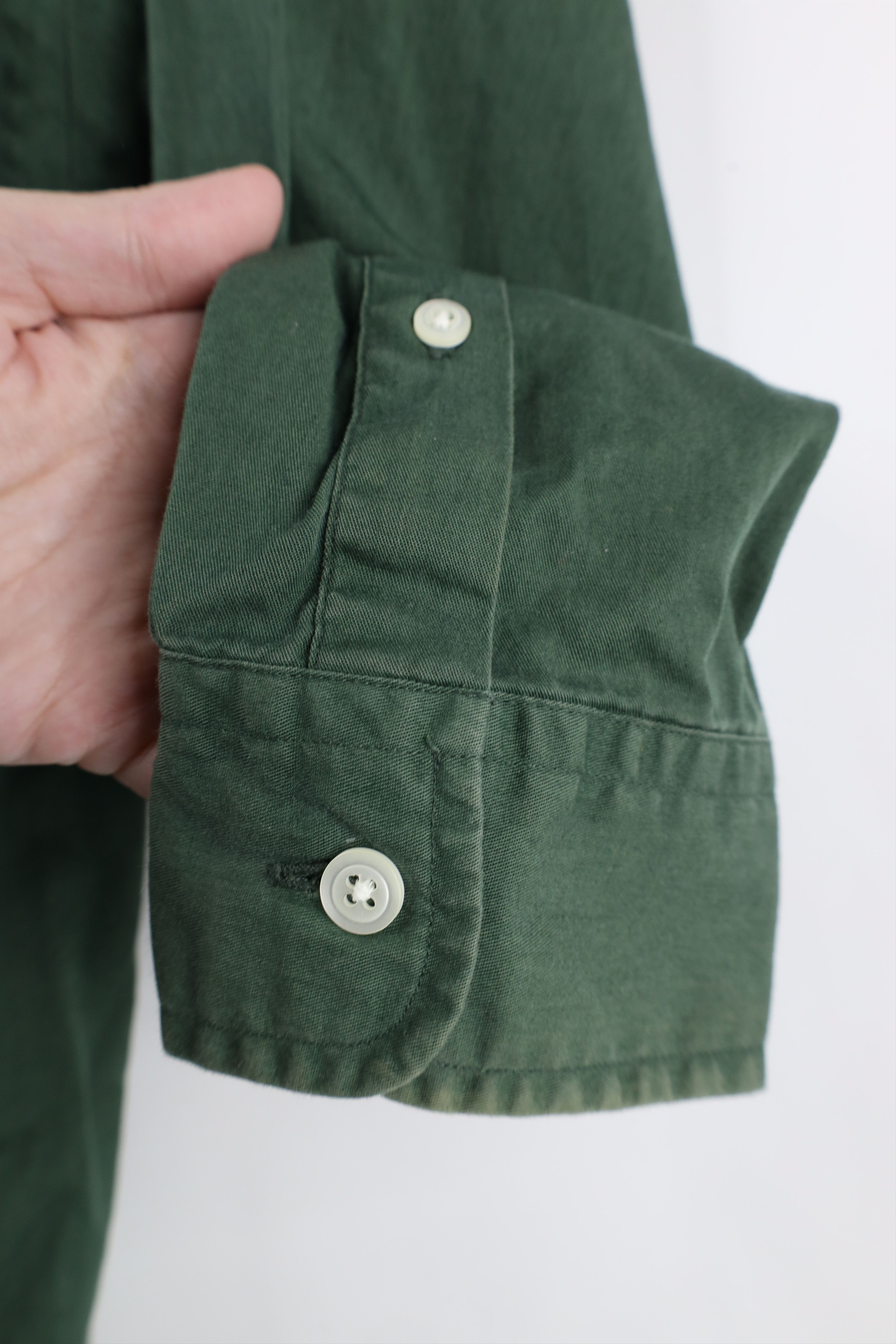 Nautica × Vintage Vintage 90s Nautica Button Down Shirt Green Cotton USA Size US M / EU 48-50 / 2 - 9 Thumbnail