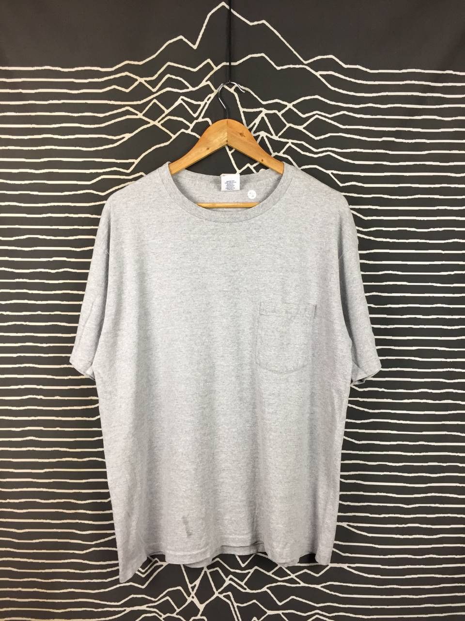 Gap Vtg 90s GAP Made in USA Heather Gray Essential Pocket Tee Size US L / EU 52-54 / 3 - 2 Thumbnail
