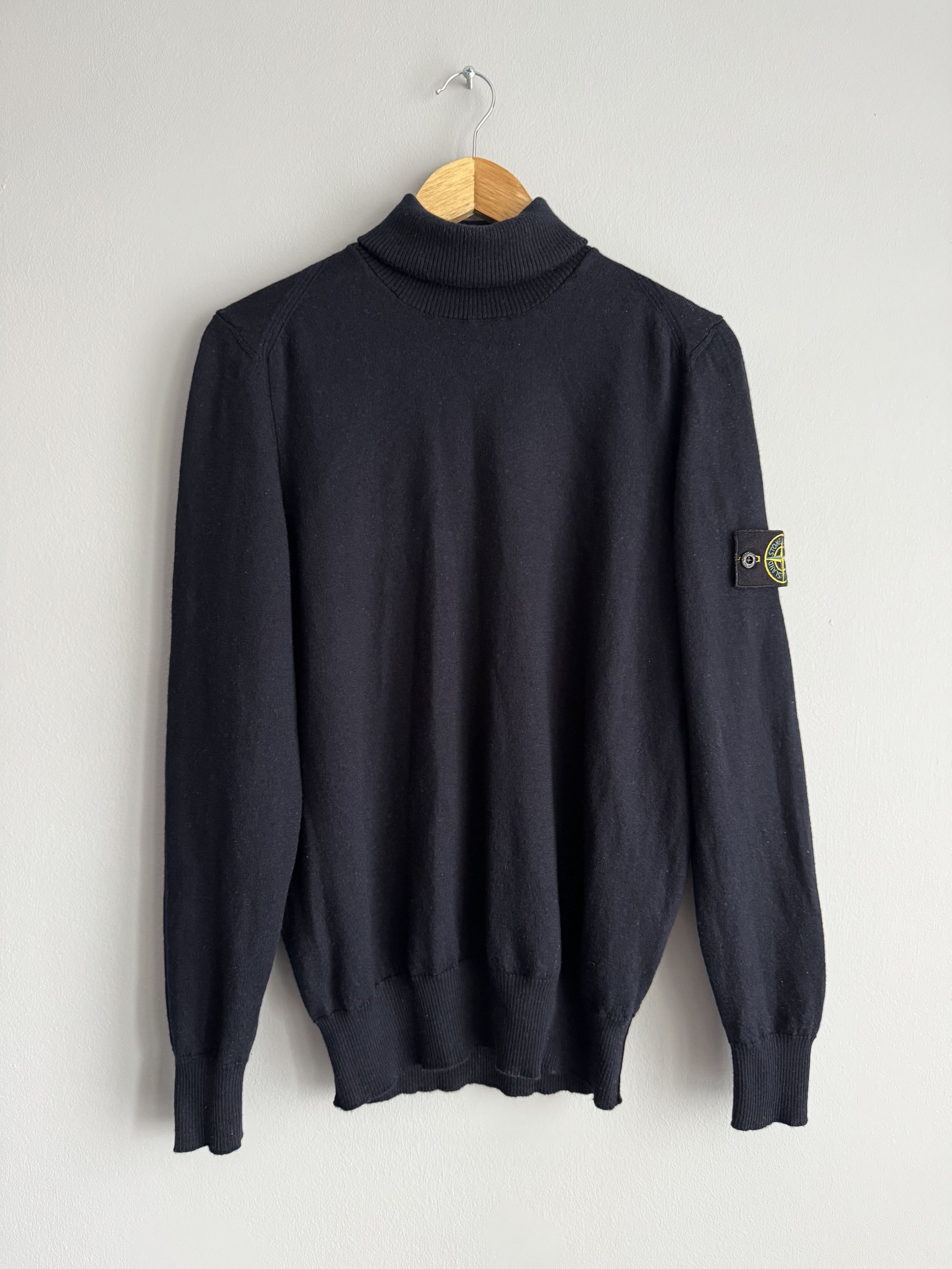 Stone Island Stone Island 100% Wool Turtleneck Dark Grey Sweater Size US L / EU 52-54 / 3 - 1 Thumbnail