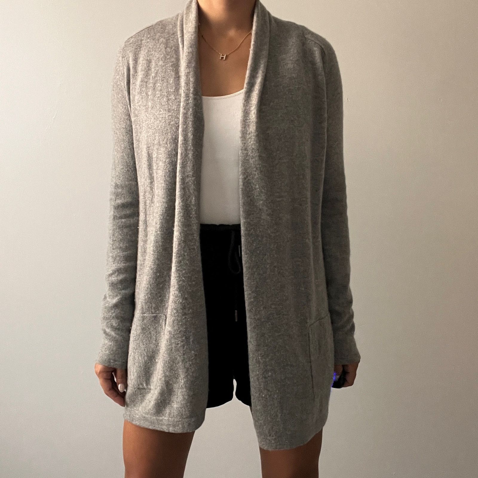 Theory Theory Womens Gray Open Cardigan 100% Cashmere Size S Size S / US 4 / IT 40 - 9 Thumbnail
