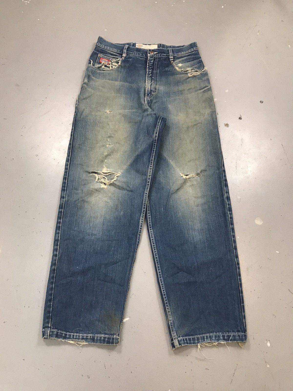 Dickies × Vintage Vintage Dickies logo embroidered big daddy distressed denim Size US 32 / EU 48 - 2 Thumbnail