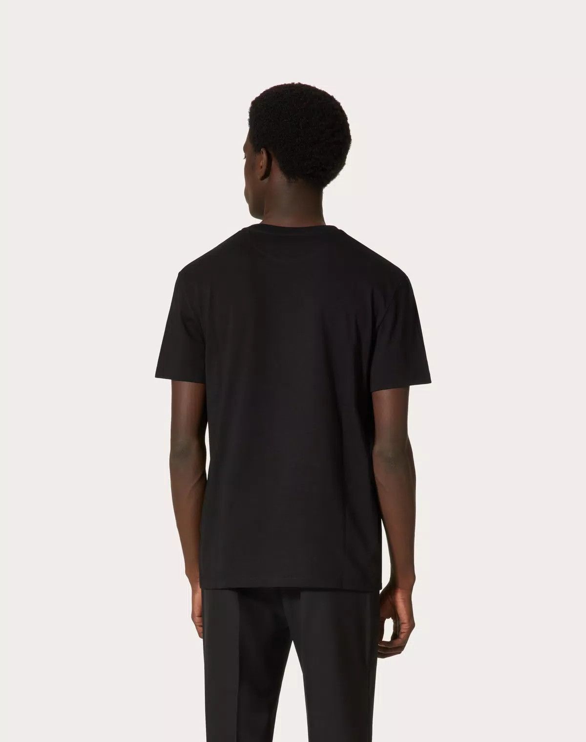 Valentino oc11z0725 Print Cotton T-Shirt in Black Size US S / EU 44-46 / 1 - 3 Thumbnail