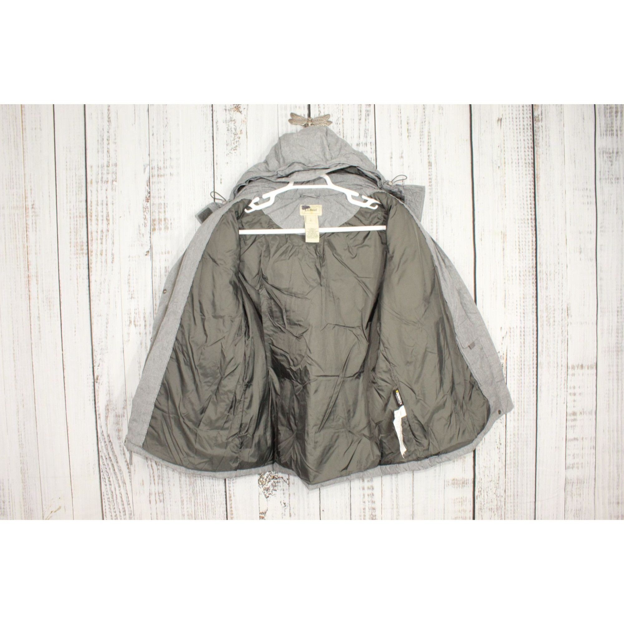L.L. Bean LL Bean Women's Ultrawarm Down Hooded Jacket Heather Gray L Size L / US 10 / IT 46 - 5 Thumbnail