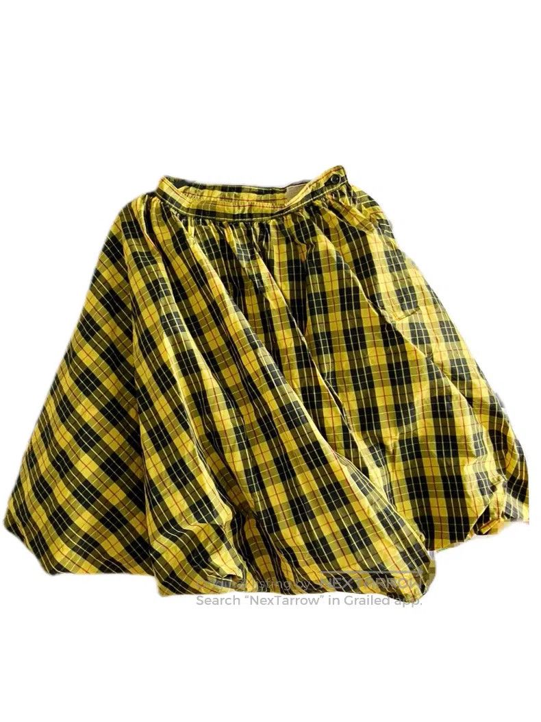 Comme des Garcons Comme Des Garcons size S Yellow plaid puffy skirt Size 23" - 1 Thumbnail