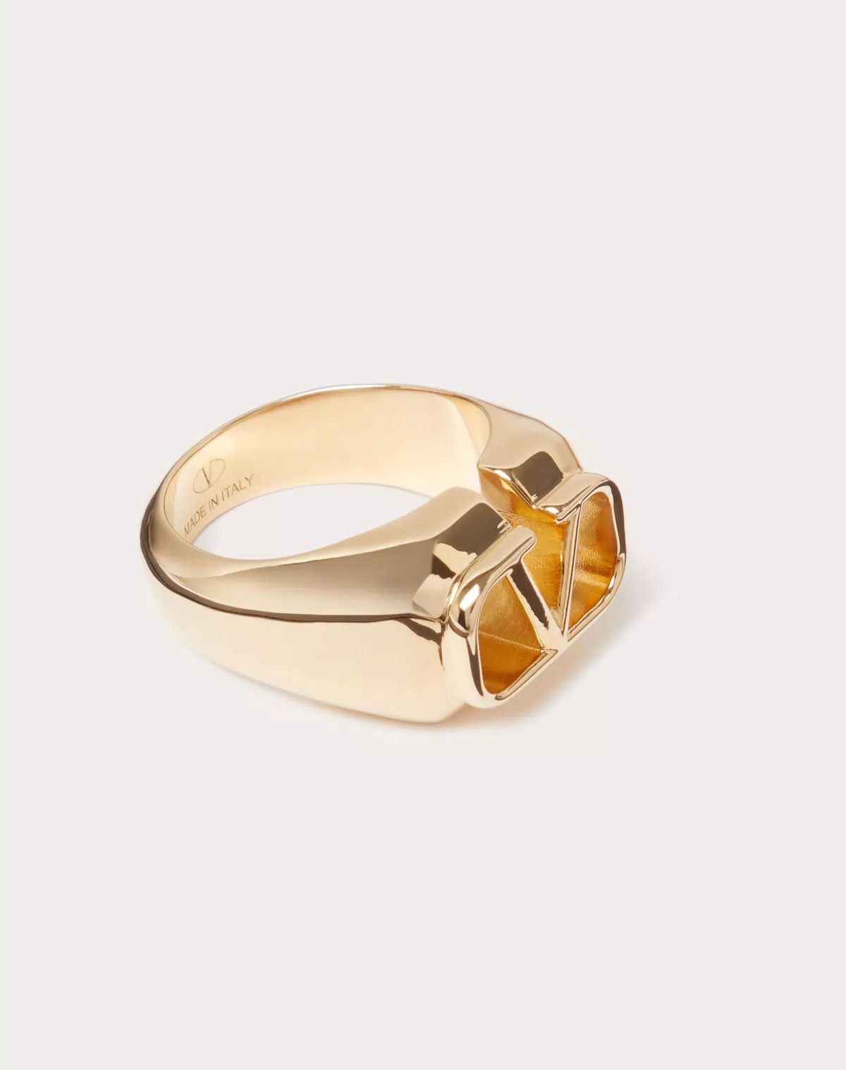 Valentino oc11z0625 Size: 19/Vlogo Signature Metal Ring in Golden Size ONE SIZE - 3 Thumbnail