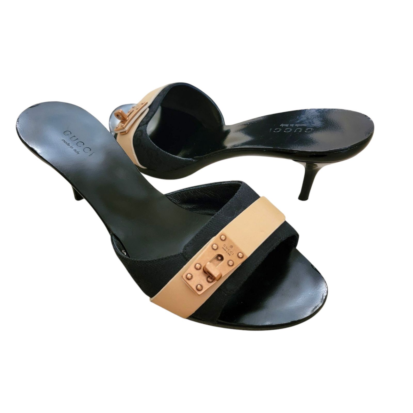 靴 Vintage Gucci Monogram Mules 37 Vintage Gucci Monogram Mules 37