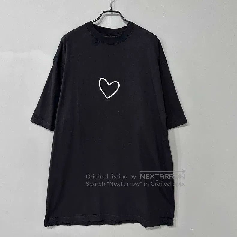 Balenciaga Valentine's Day limited heart logo short-sleeve
