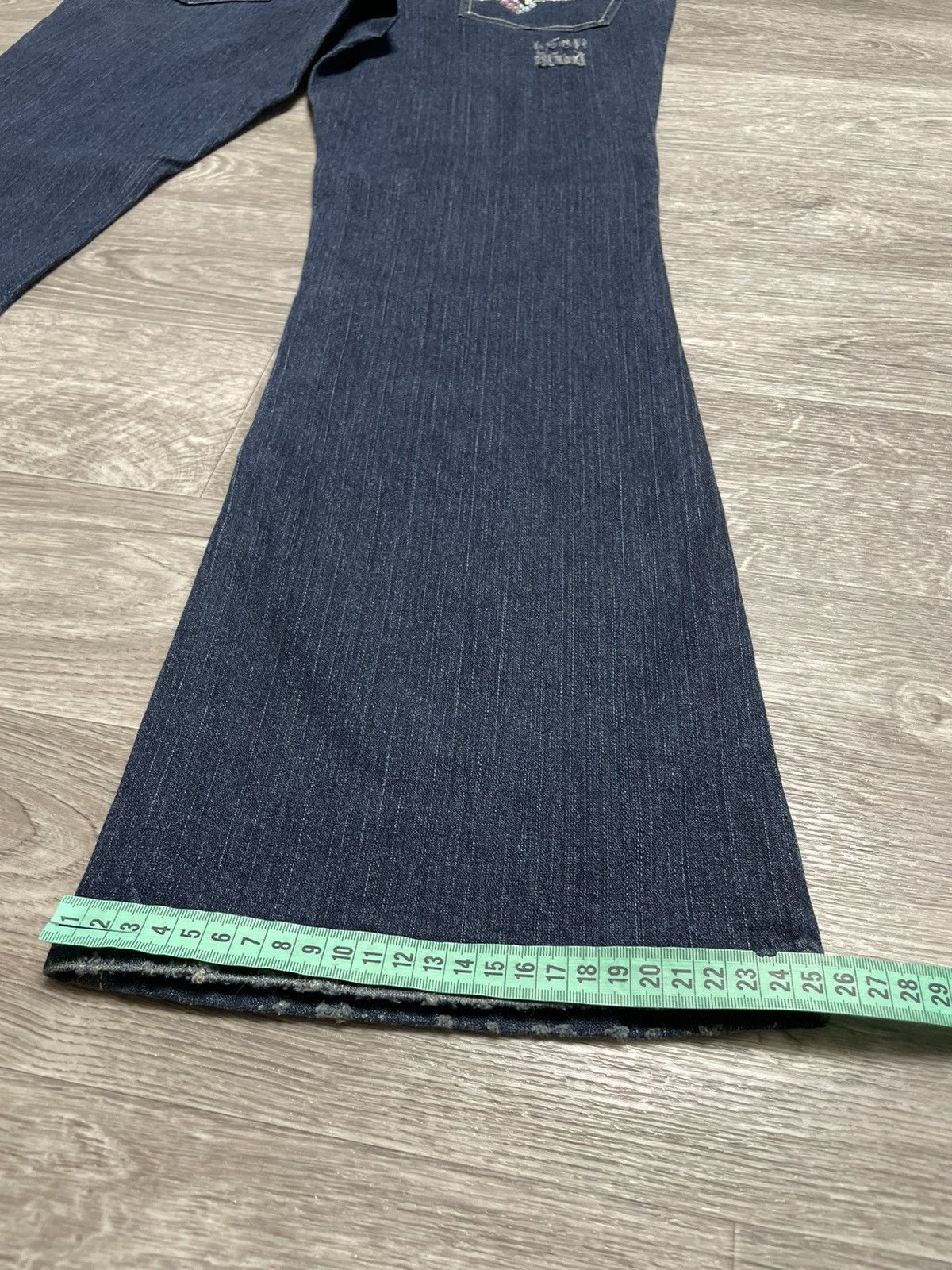 Japanese Brand New Boot Cut Rhinestones Denim Jeans Vintage Y2K 90s Punk Size 38" / US 16 / IT 52 - 24 Thumbnail