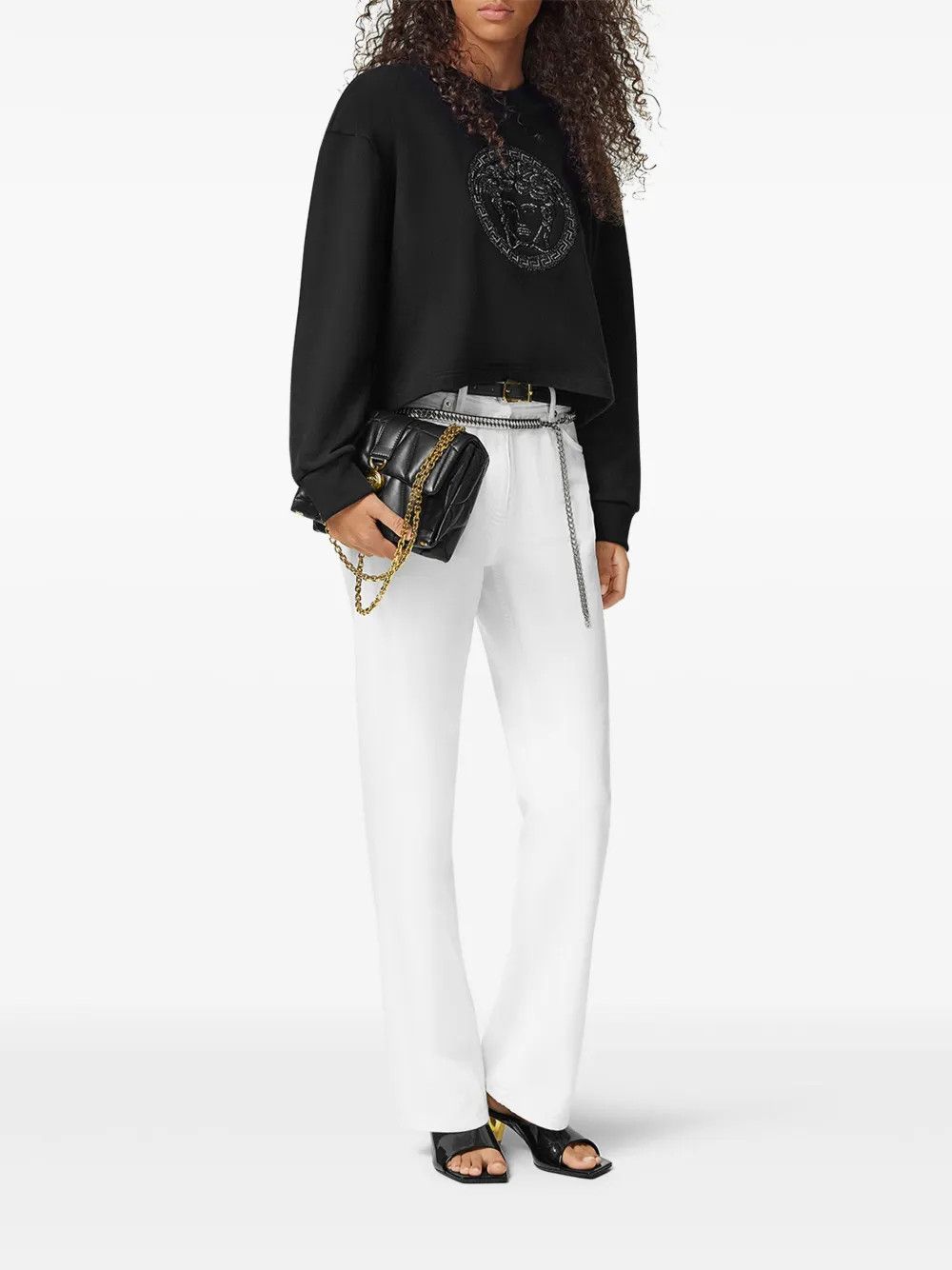Versace o1y0226 Sweatshirt in Black Size M / US 6-8 / IT 42-44 - 2 Thumbnail