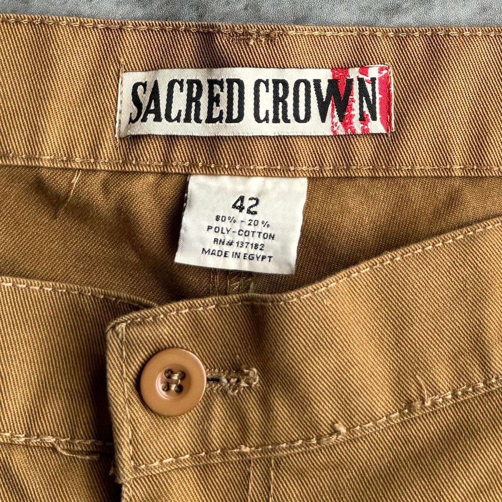 Japanese Brand × Vintage Vintage Y2K Sacred Crown Baggy Streetwear Cargo Skater Pants Size US 42 / EU 58 - 3 Thumbnail