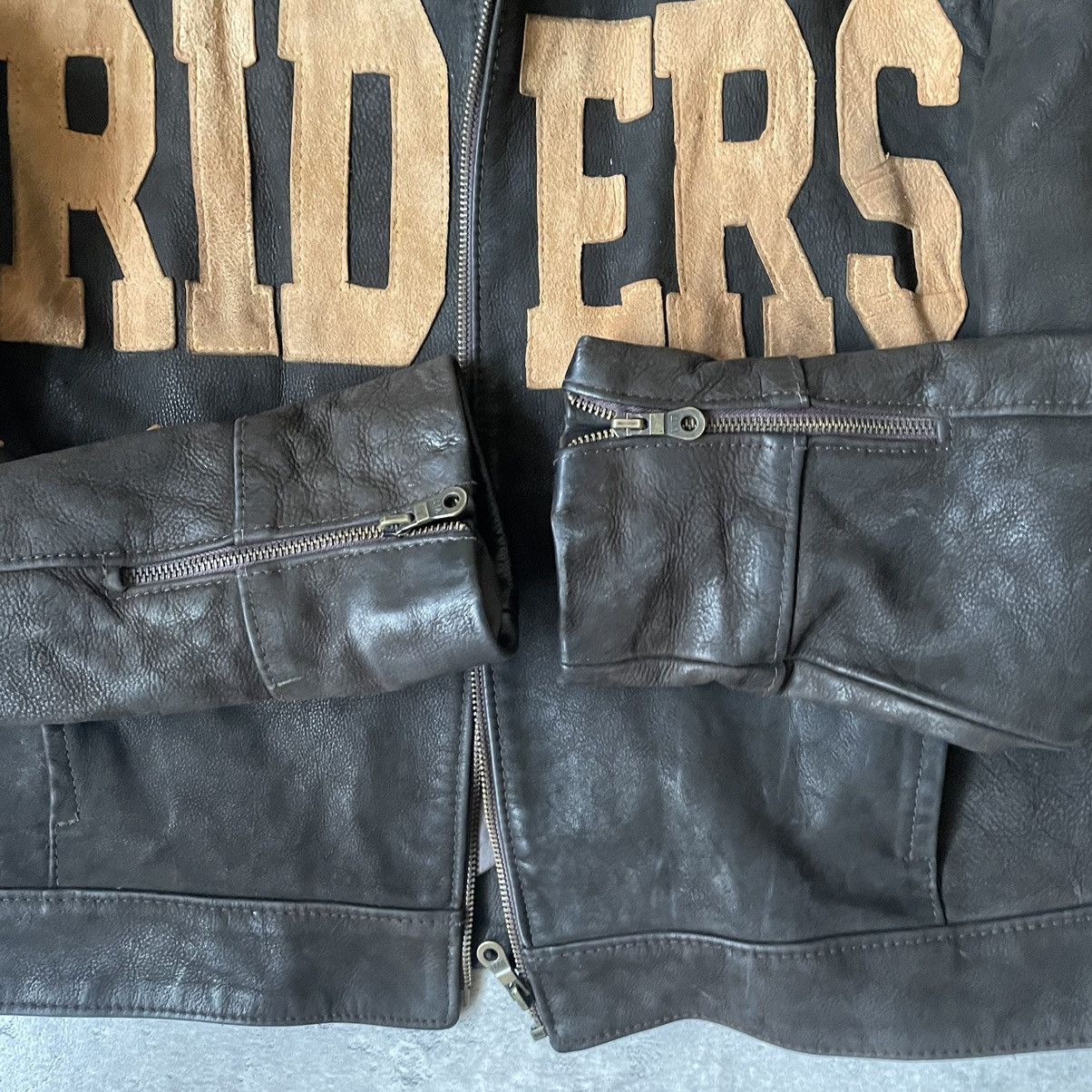 Vintage Vintage Vera Pelle Racing Leather Jacket Pelle Pelle Size US M / EU 48-50 / 2 - 9 Thumbnail