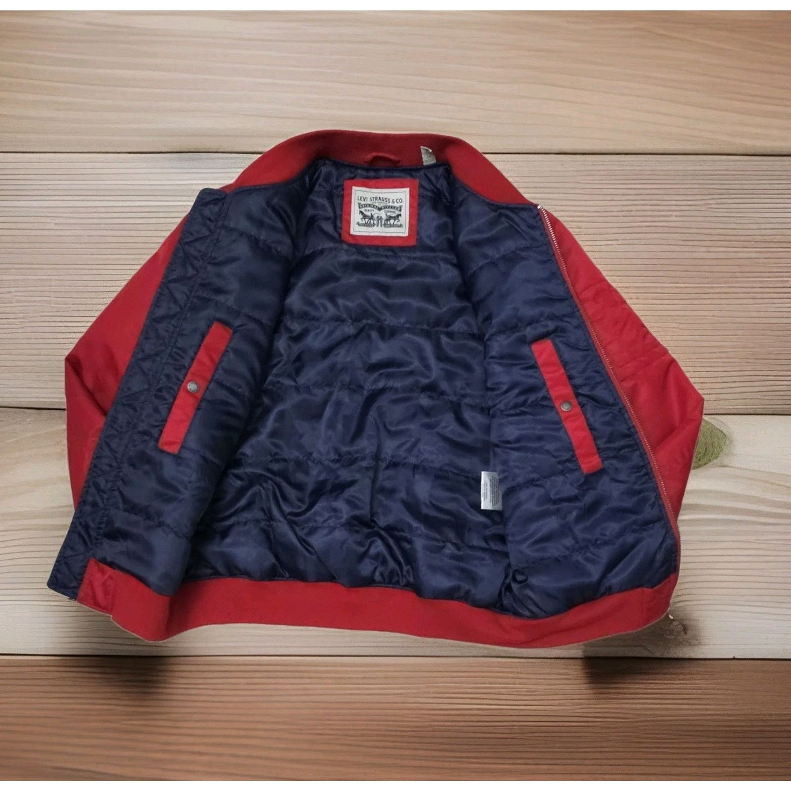 Levi's Levi's Men's Red Flight Satin Unfilled Ma-1 Bomber Jacket S Size US M / EU 48-50 / 2 - 4 Thumbnail