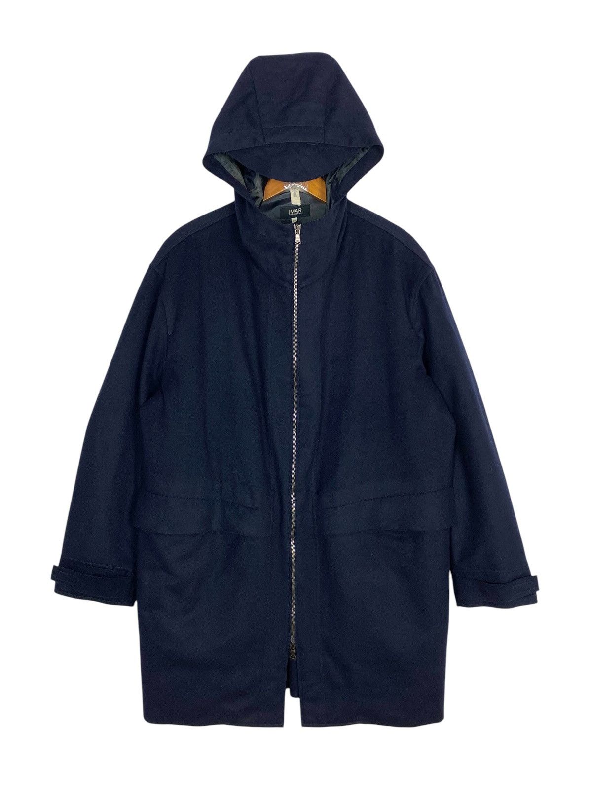 Rare‼️ Vintage Imar Engineering Wool Hoodie Italy Lampo Zip