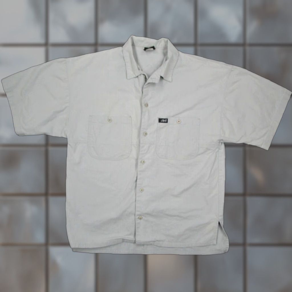 O'Neill O'Neill Vintage Gray Short Sleeve Button Up Shirt Mens Large Cotton Size US L / EU 52-54 / 3 - 1 Thumbnail