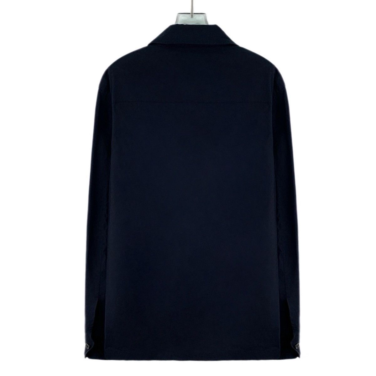 Z Zegna Zegna Dark Blue Cotton Long Sleeve Shirt K26WX Size US M / EU 48-50 / 2 - 2 Thumbnail