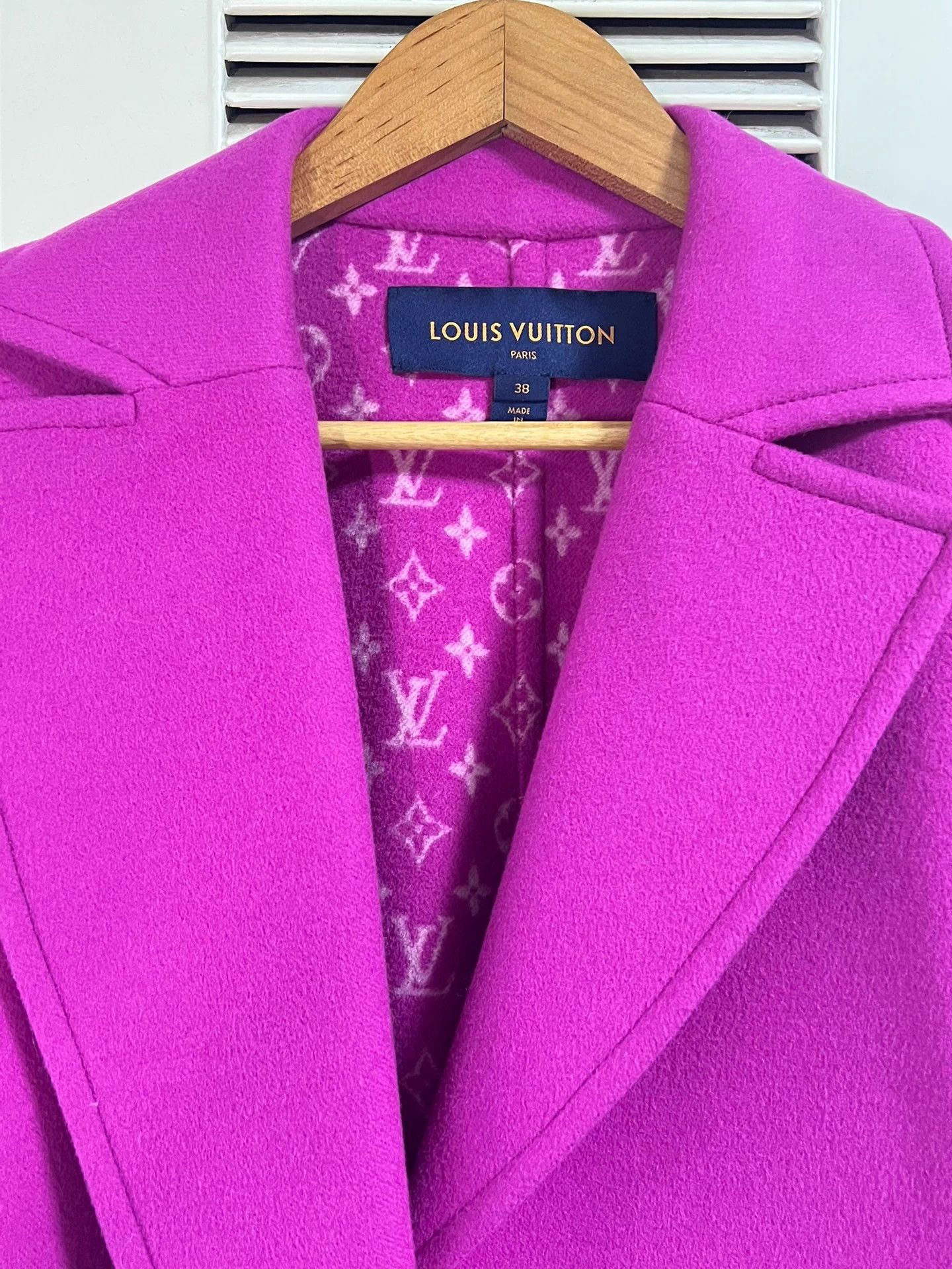 Louis Vuitton LV Women's 38 Purple Monogram Lined Mint Coat Size S / US 4 / IT 40 - 4 Thumbnail