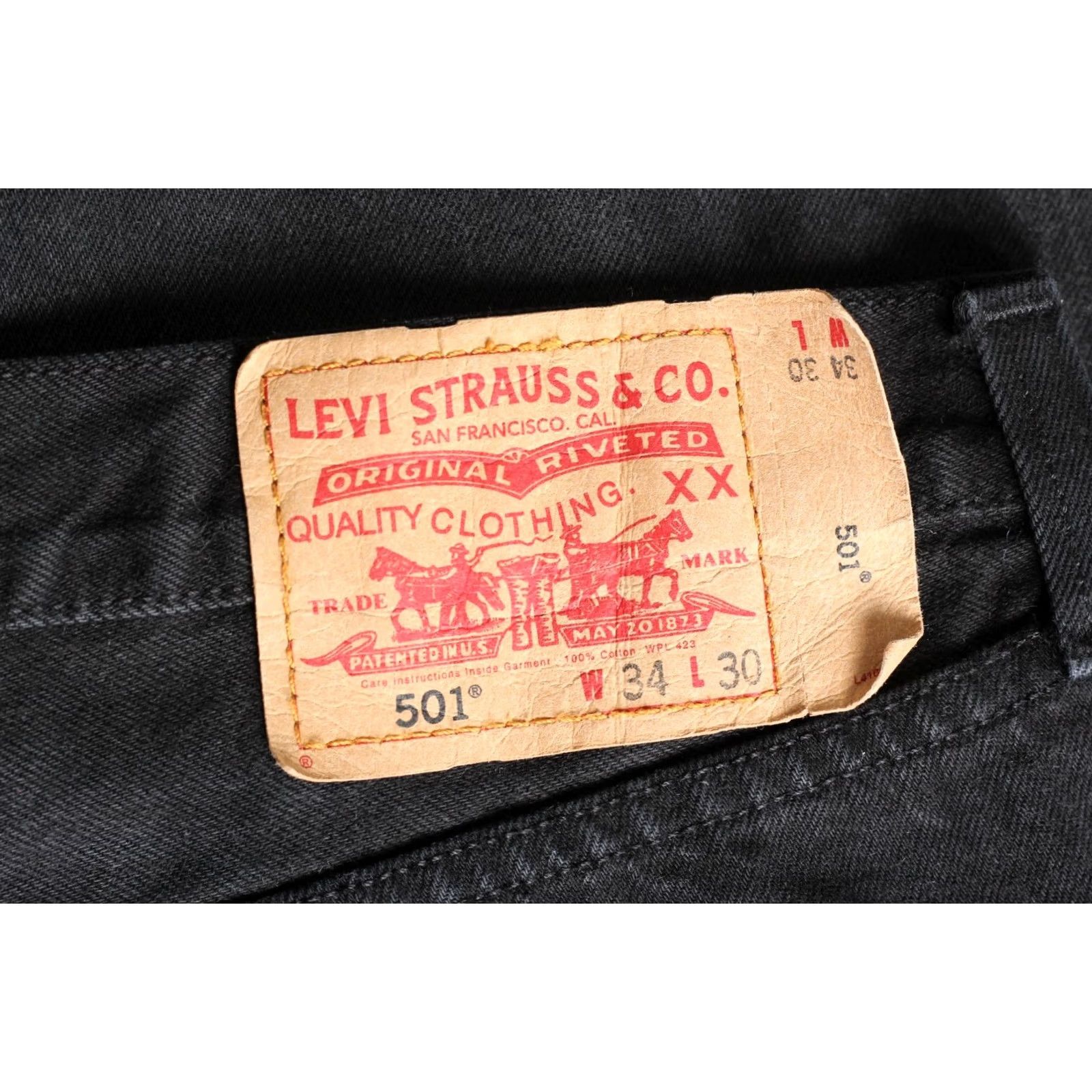Levi's VINTAGE Levi’s 501 Jeans Men Regular Straight 34x30 Black DZ6441 Size US 34 / EU 50 - 2 Thumbnail