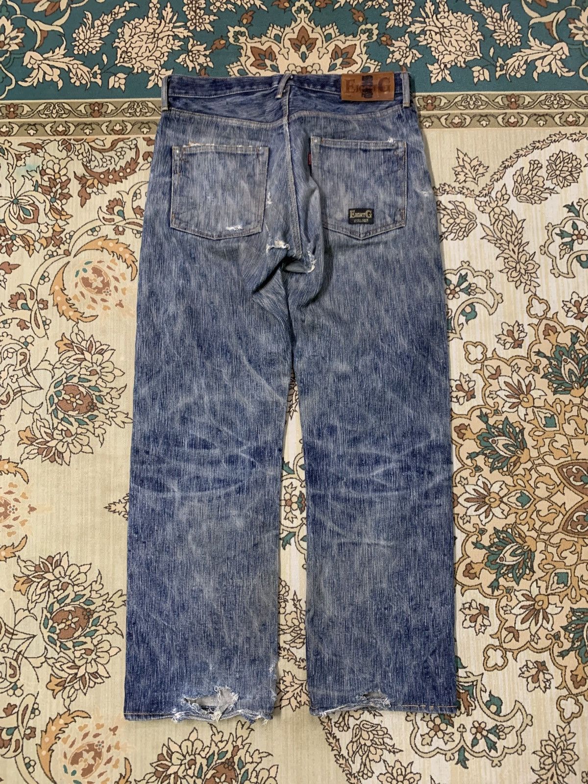 EIGHT-G VINTAGE 18oz EIGHT G UNION MADE SELVEDGE DISTRESSED DENIM Size US 32 / EU 48 - 10 Thumbnail