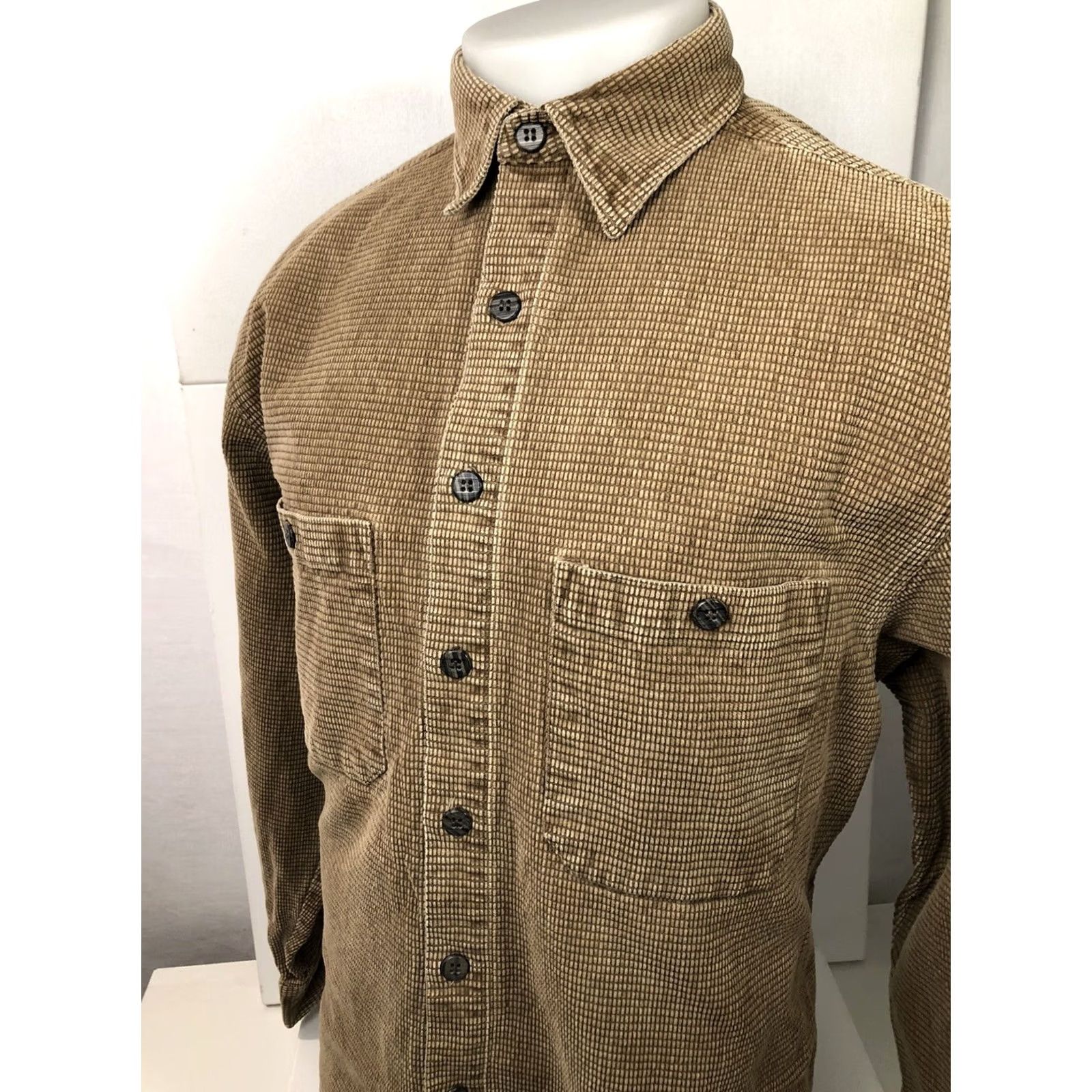 The Territory Ahead VINTAGE Territory Ahead Heavy Duty Mens L Brown Textured Camping Shirt Size US L / EU 52-54 / 3 - 3 Thumbnail