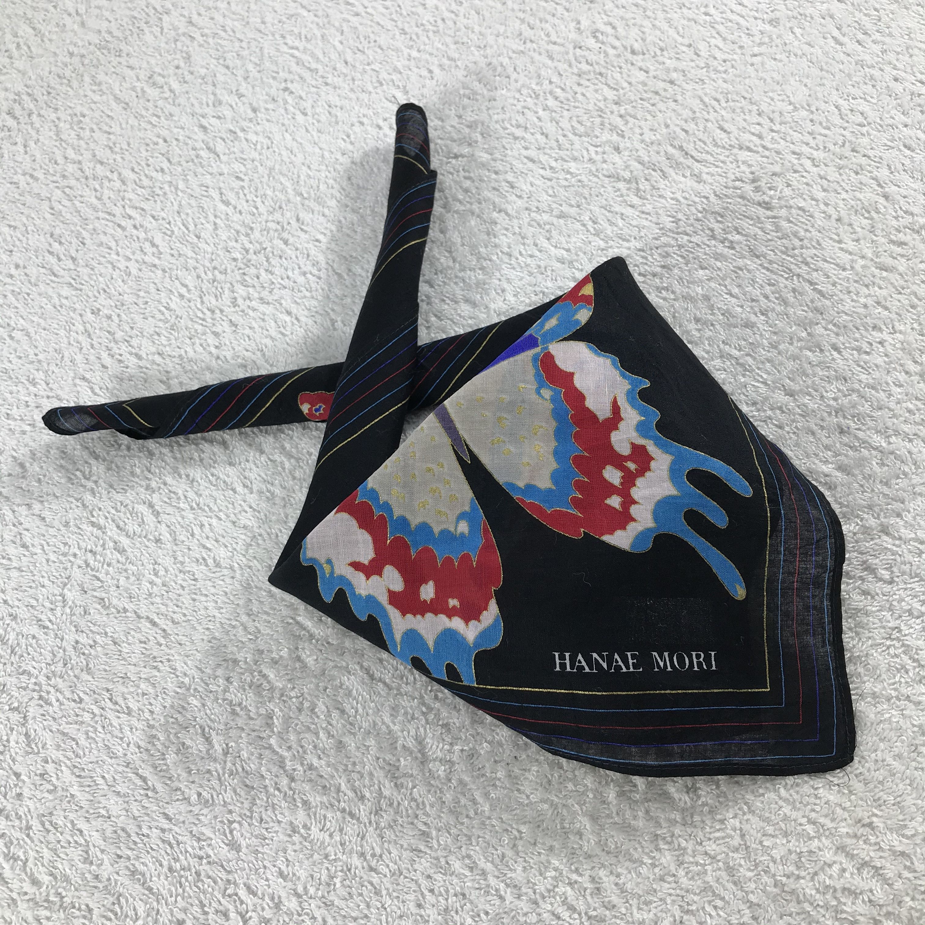 Hanae Mori × Vintage Hanae Mori Bandana / Handkerchief / Neckerchief - S130 Size ONE SIZE - 4 Thumbnail