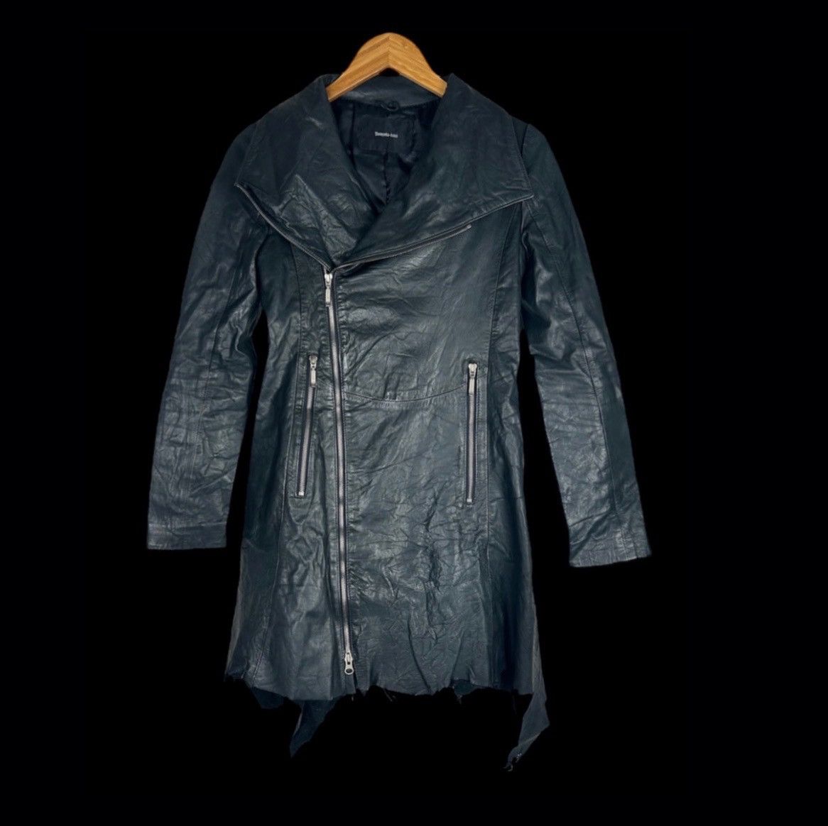 Yasuyuki Ishii Yasuyuki Ishii 90’s Asymmetric Double Leather Coat Size US S / EU 44-46 / 1 - 3 Thumbnail