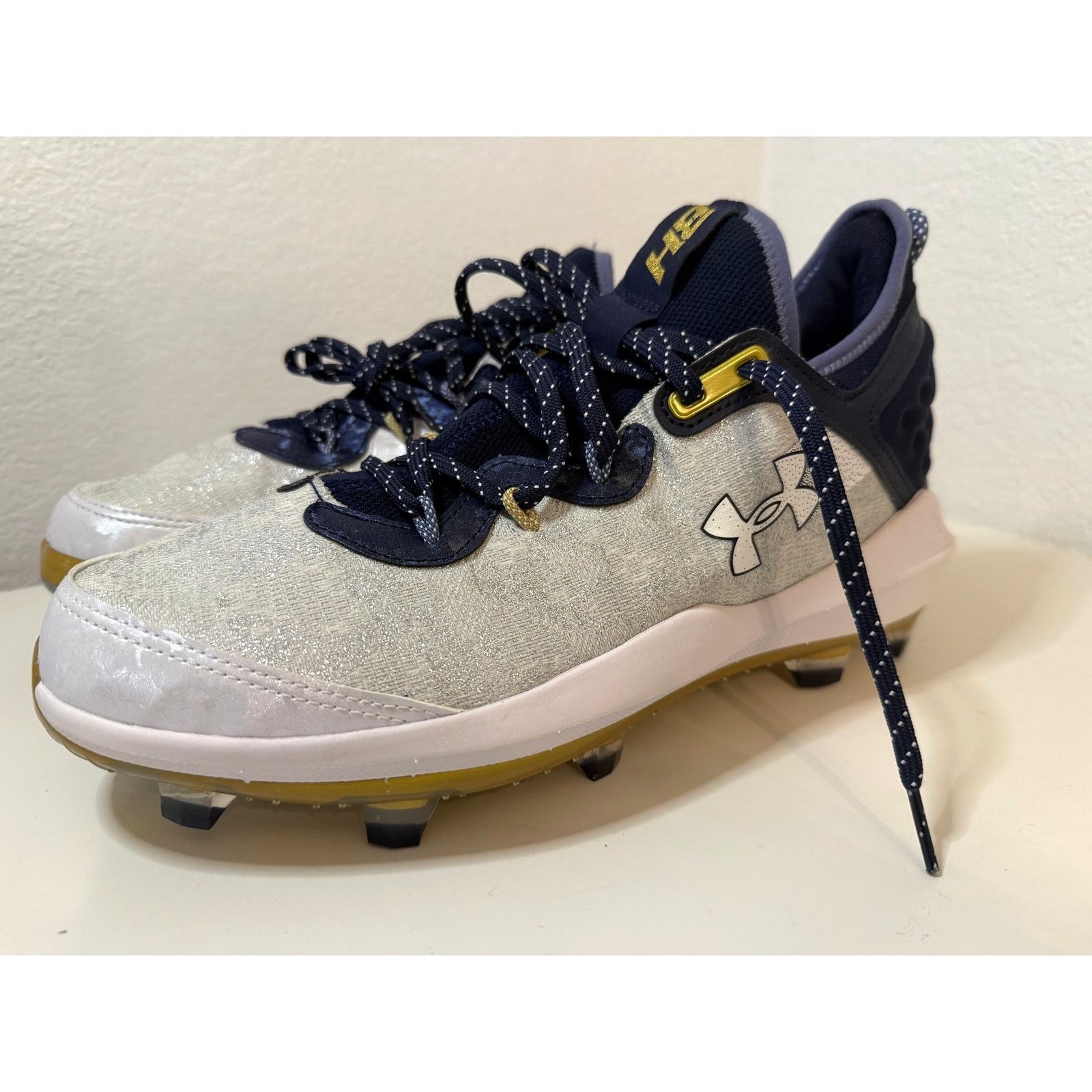 Under Armour Under Armour Harper 8 Elite Tpu Baseball Cleats Navy 11 Size US 11 / EU 44 - 2 Thumbnail