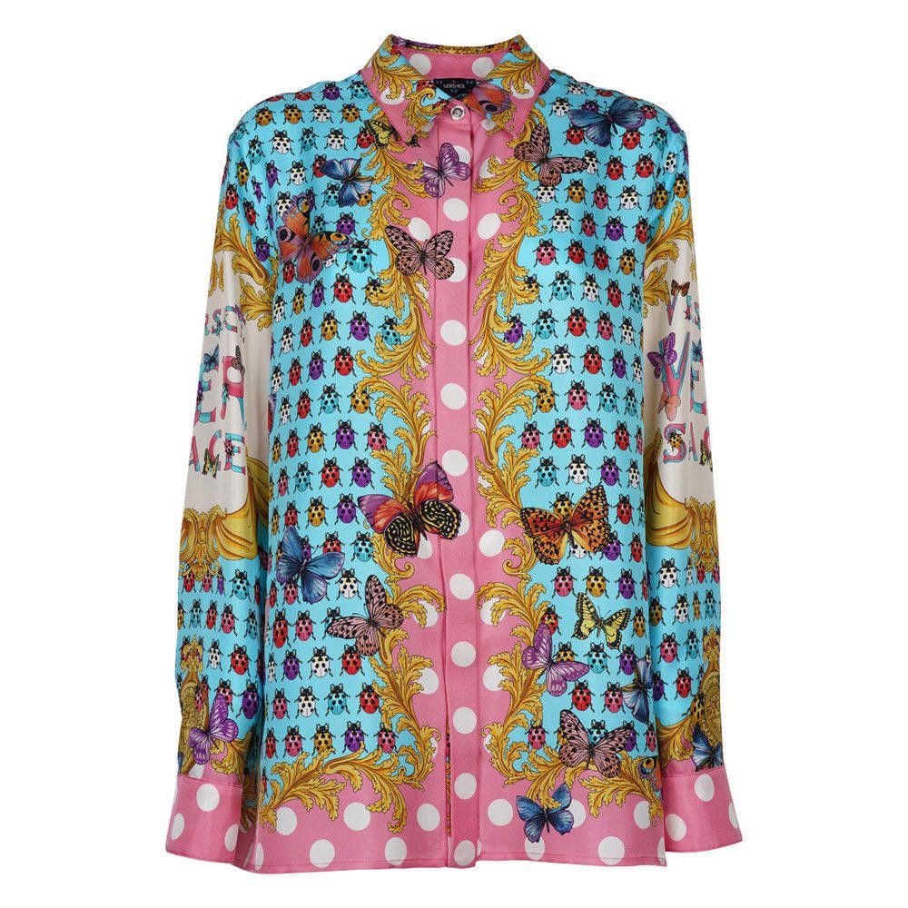 VERSACE MULTICOLOR SILK SHIRT SIZE 44
