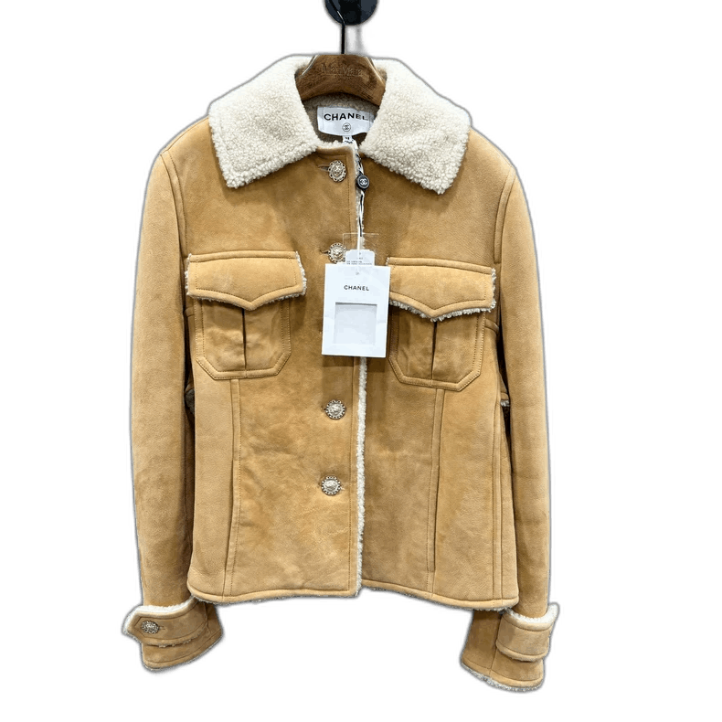 Chanel FurLined Jacket with Lion Button -2505