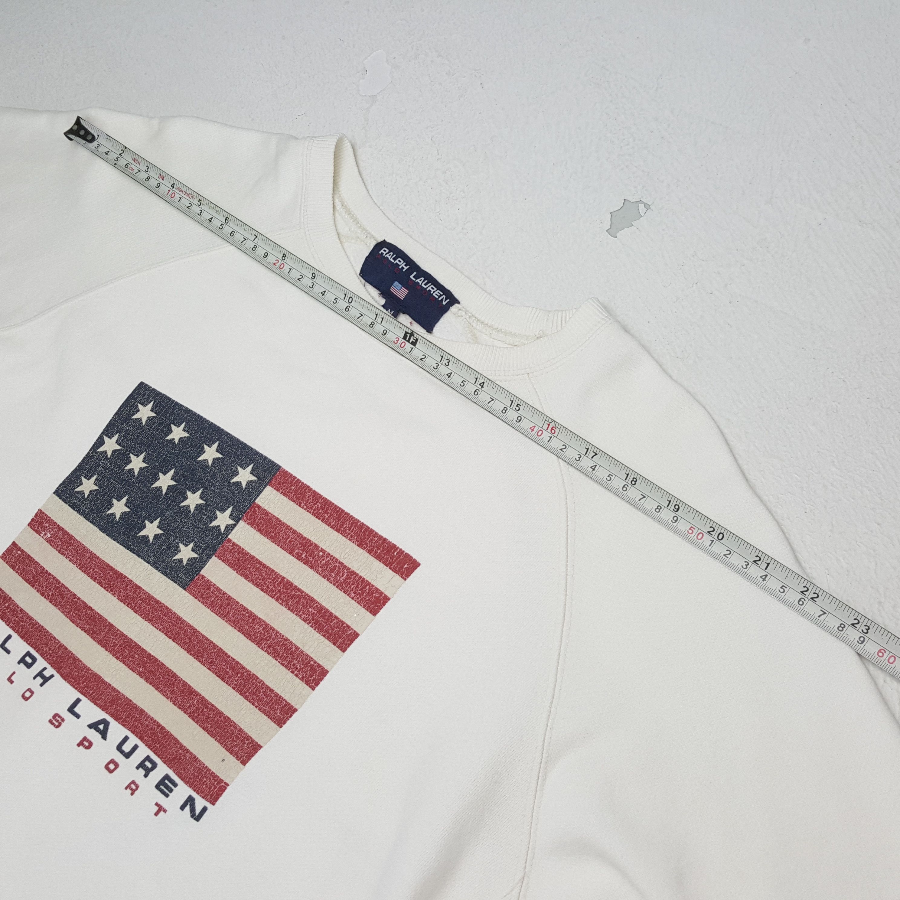 Ralph Lauren × Vintage RALPH LAUREN Polo Sport Flag Design Streetwear Sweatshirt Size US L / EU 52-54 / 3 - 4 Thumbnail