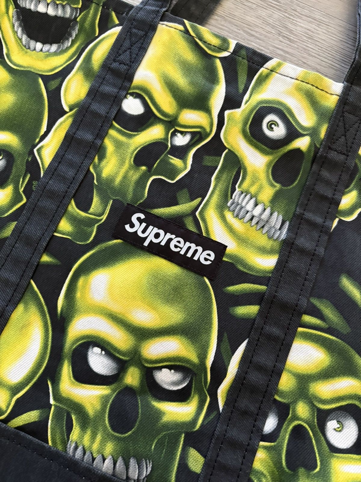 Supreme Supreme Skull Pile Denim Tote Bag SS18 Size ONE SIZE - 3 Thumbnail