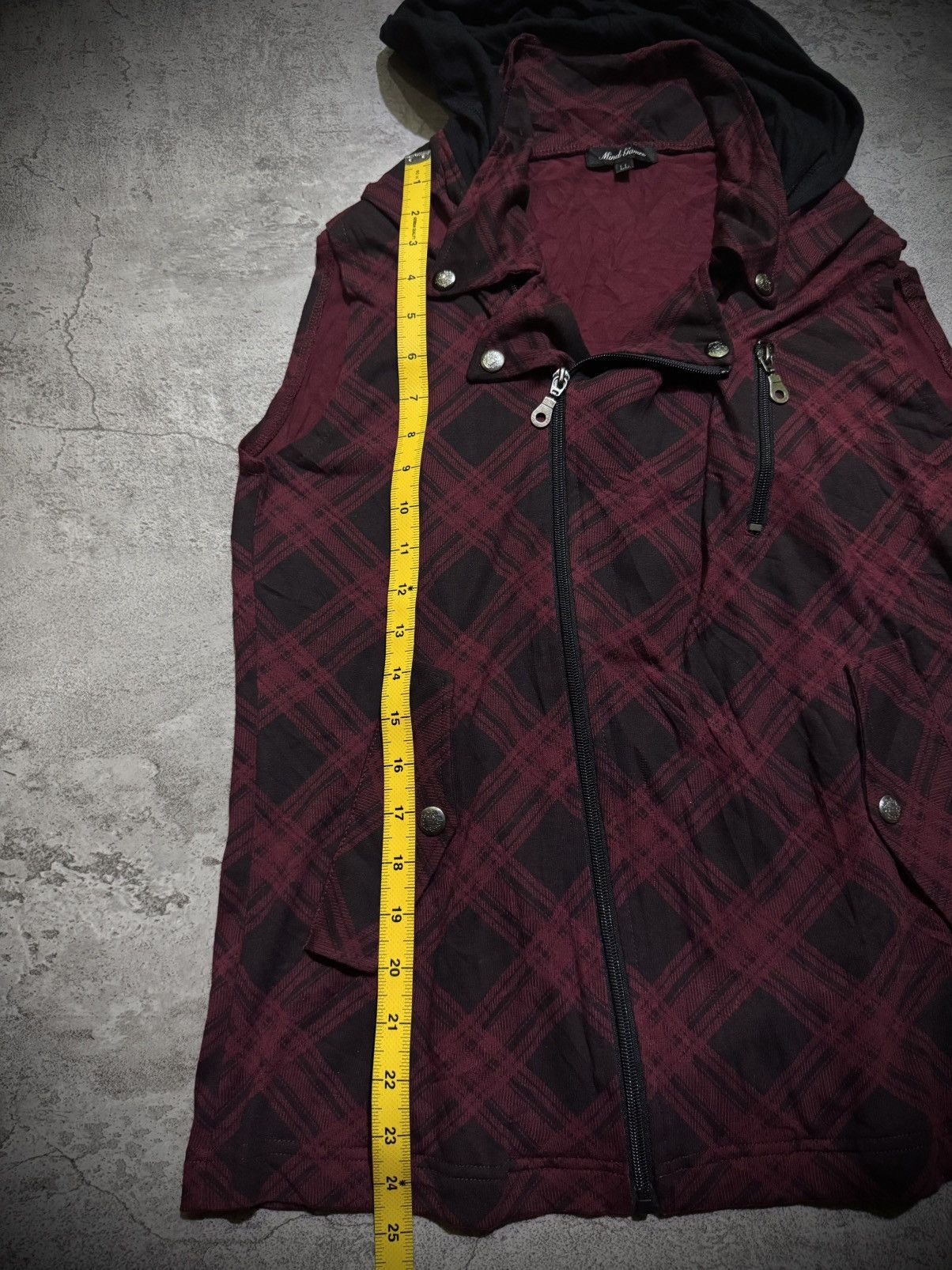 Japanese Brand Y2K MIND GAMES ASYMMETRIC IFSIXWASNINE VEST HOODED Size US L / EU 52-54 / 3 - 7 Thumbnail