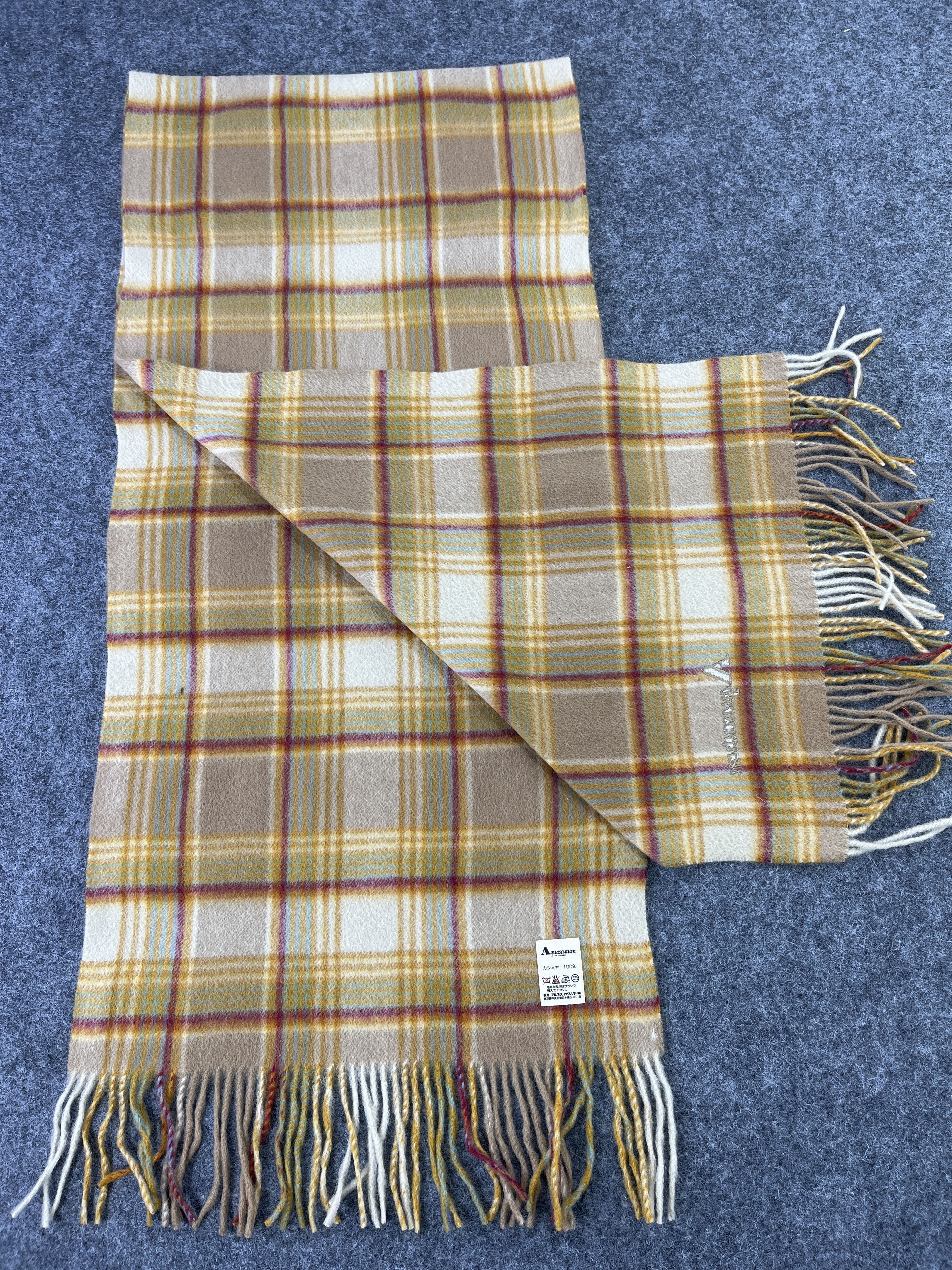 Aquascutum × Vintage Aquascutum Scarf / Muffler / Neckwear T132 Size ONE SIZE - 4 Thumbnail